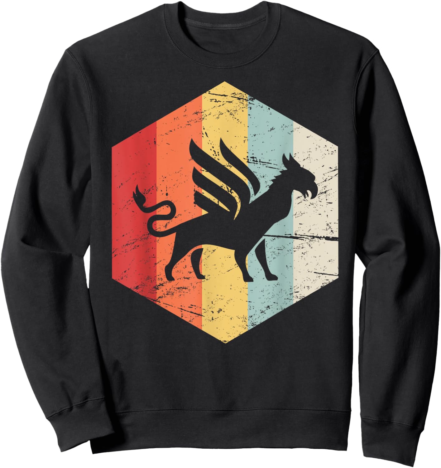 Vintage Retro Beast Griffin Sweatshirt - Sweatshirt | Black
