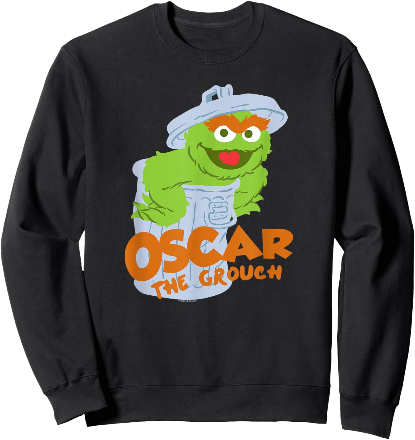 Sesame Street Flat Oscar The Grouch Sweatshirt - Sweatshirt | Black