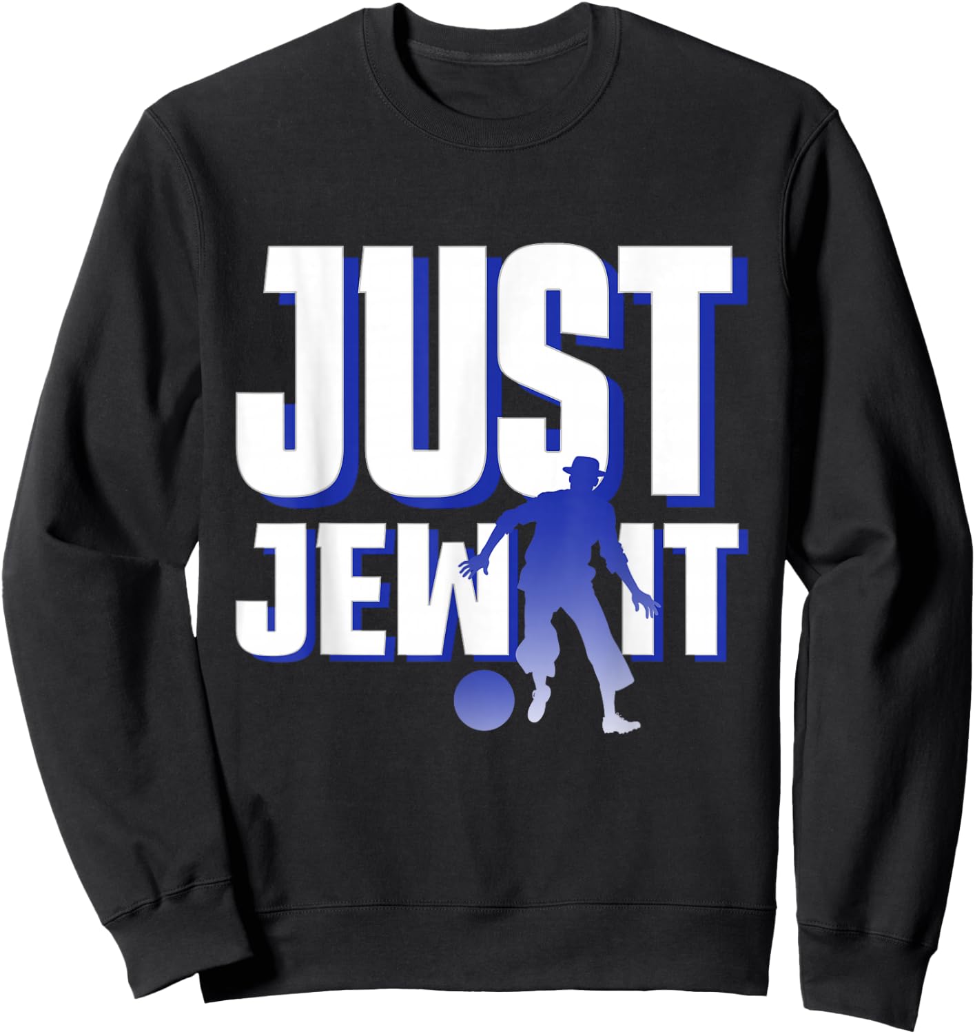 Funny Hanukkah Jew It Hebrew Jewish Holiday Men Boys Sweatshirt - Sweatshirt | Black