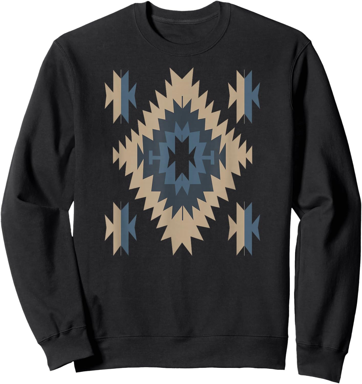 Southwestern Santa Fe Indian Tribal Shirt Sweatshirt - Sweatshirt | Black