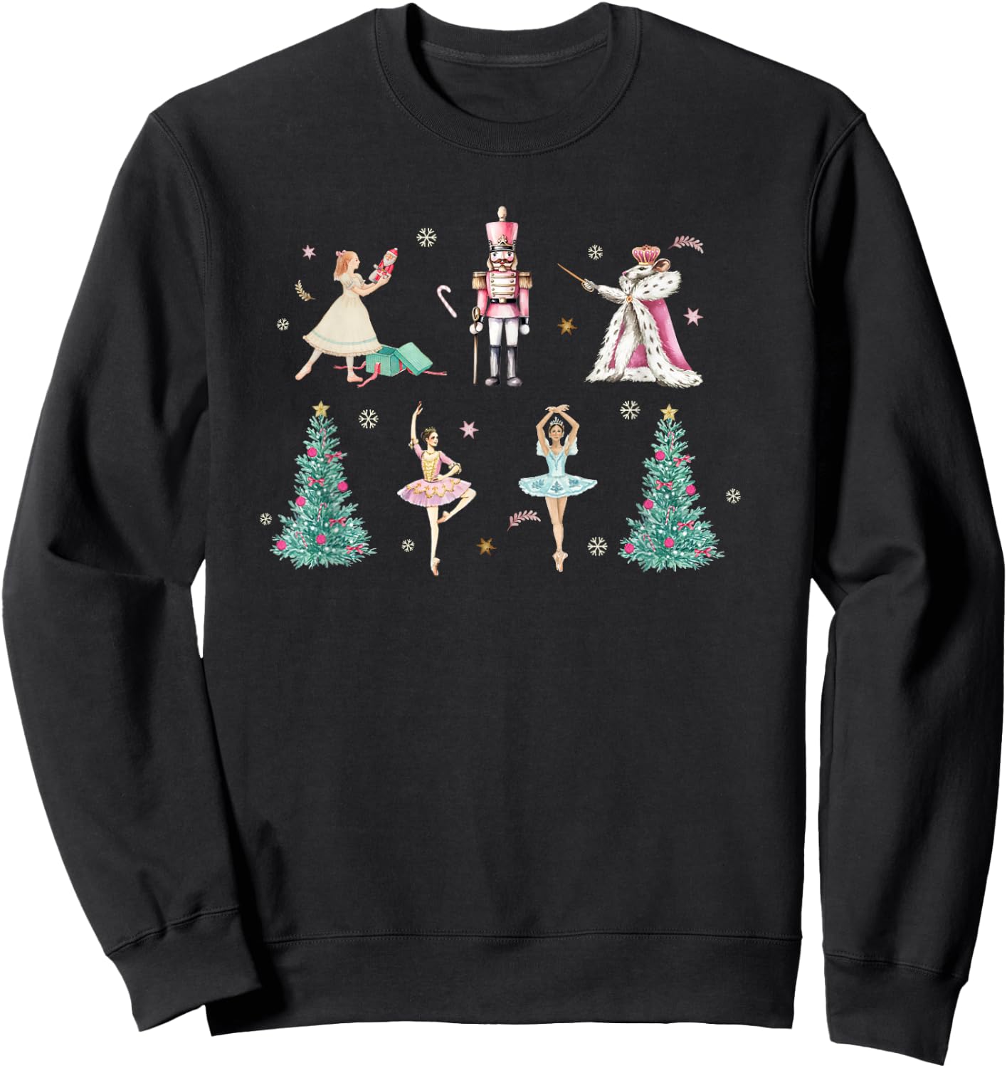 Christmas Nutcracker Ballet Holiday Sugar Plum Fairy Xmas Sweatshirt - Sweatshirt | Black
