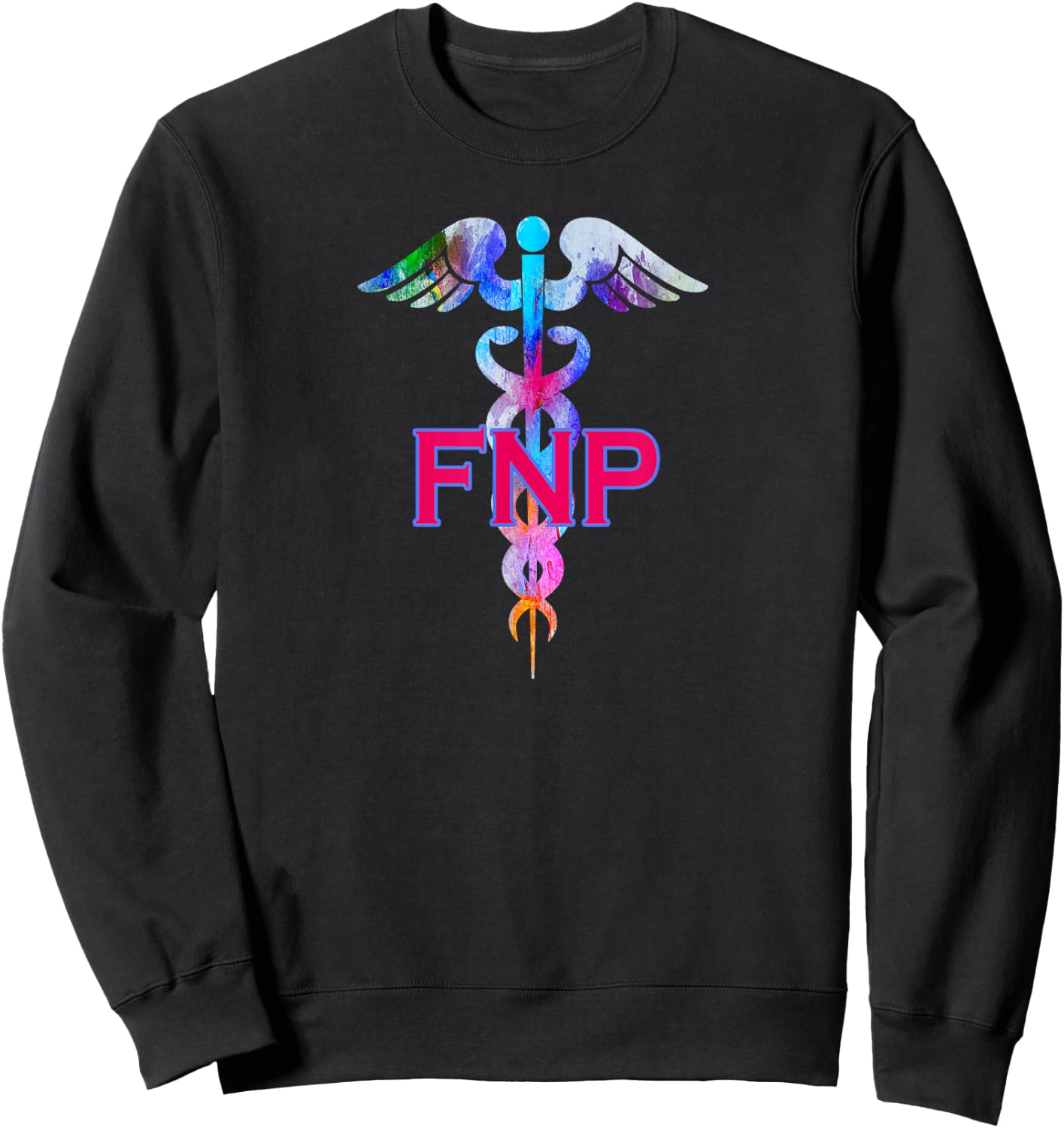 FNP Family Nurse Practitioner Caduceus Gifts Sweatshirt - Sweatshirt | Black