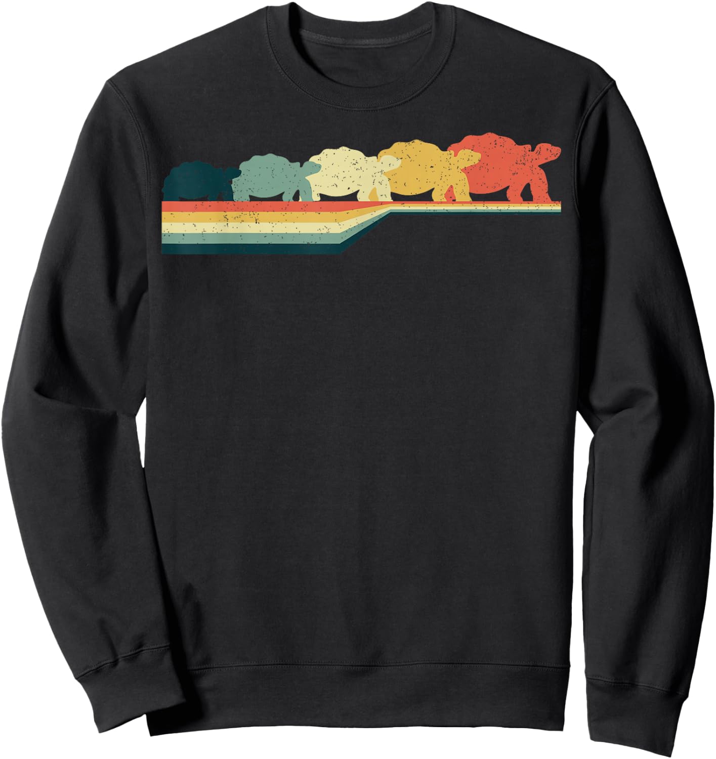 TORTOISE Vintage Retro Style Cute Pet Gift Sweatshirt - Sweatshirt | Black