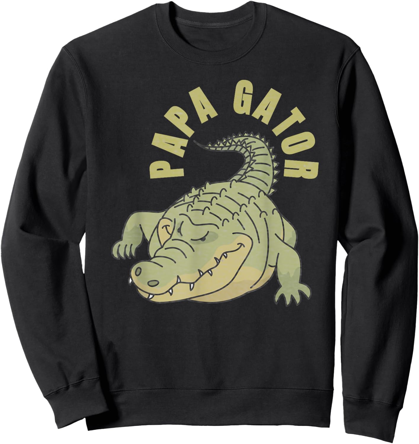 Vintage Papa Gator Shirt Alligators Father Sweatshirt - Sweatshirt | Black