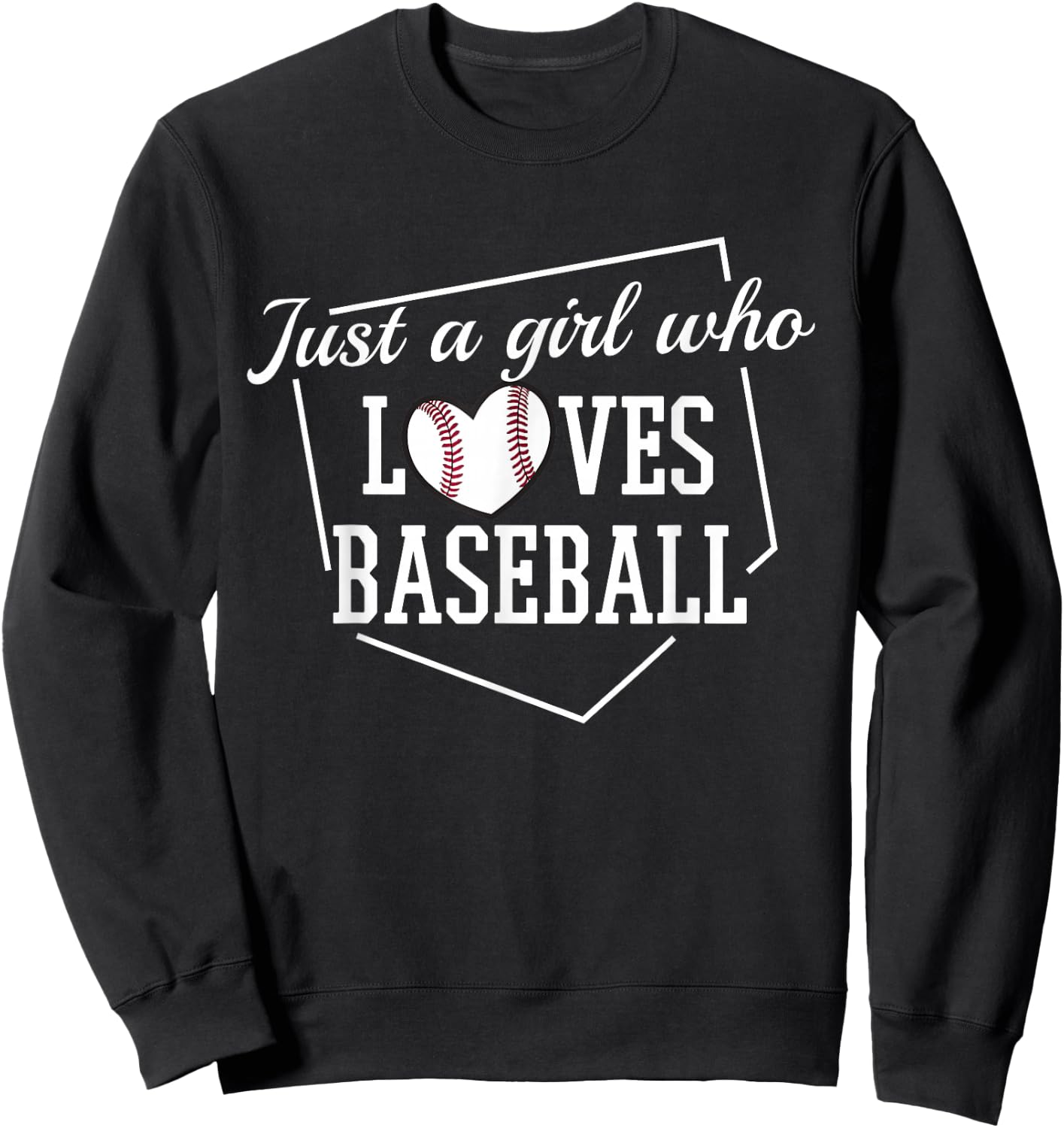 Just A Girl Who Loves Baseball Sweatshirt - Sweatshirt | Black