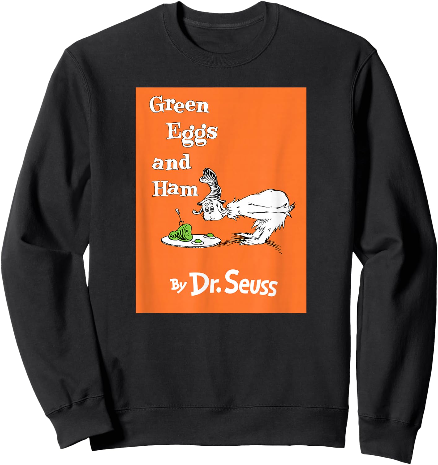 Dr. Seuss Green Eggs and Ham Book Cover Sweatshirt - Sweatshirt | Black