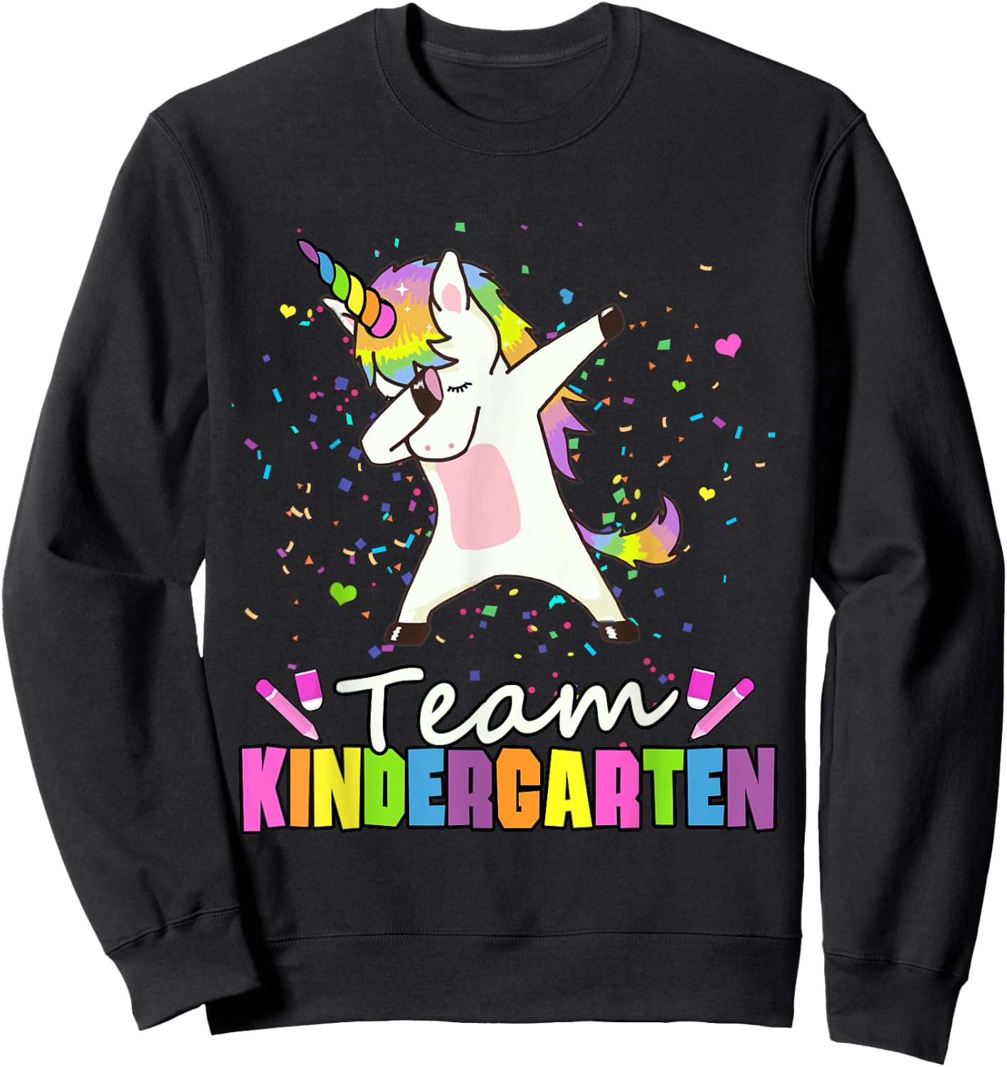 Team Kindergarten Unicorn Kinder Squad Sweatshirt - Sweatshirt | Black