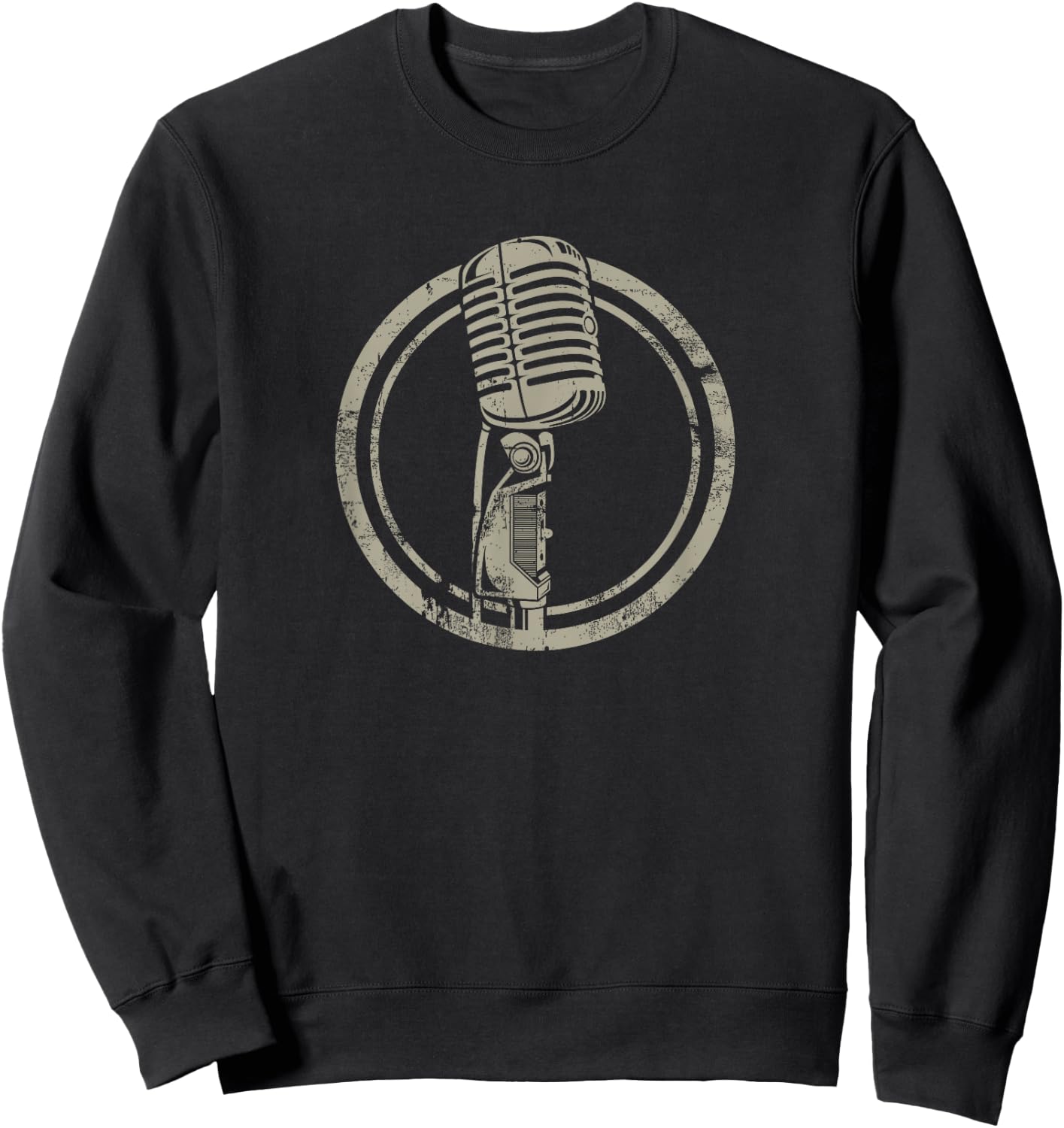 Vintage Microphone - Stand up, vocalist Sweatshirt - Sweatshirt | Black