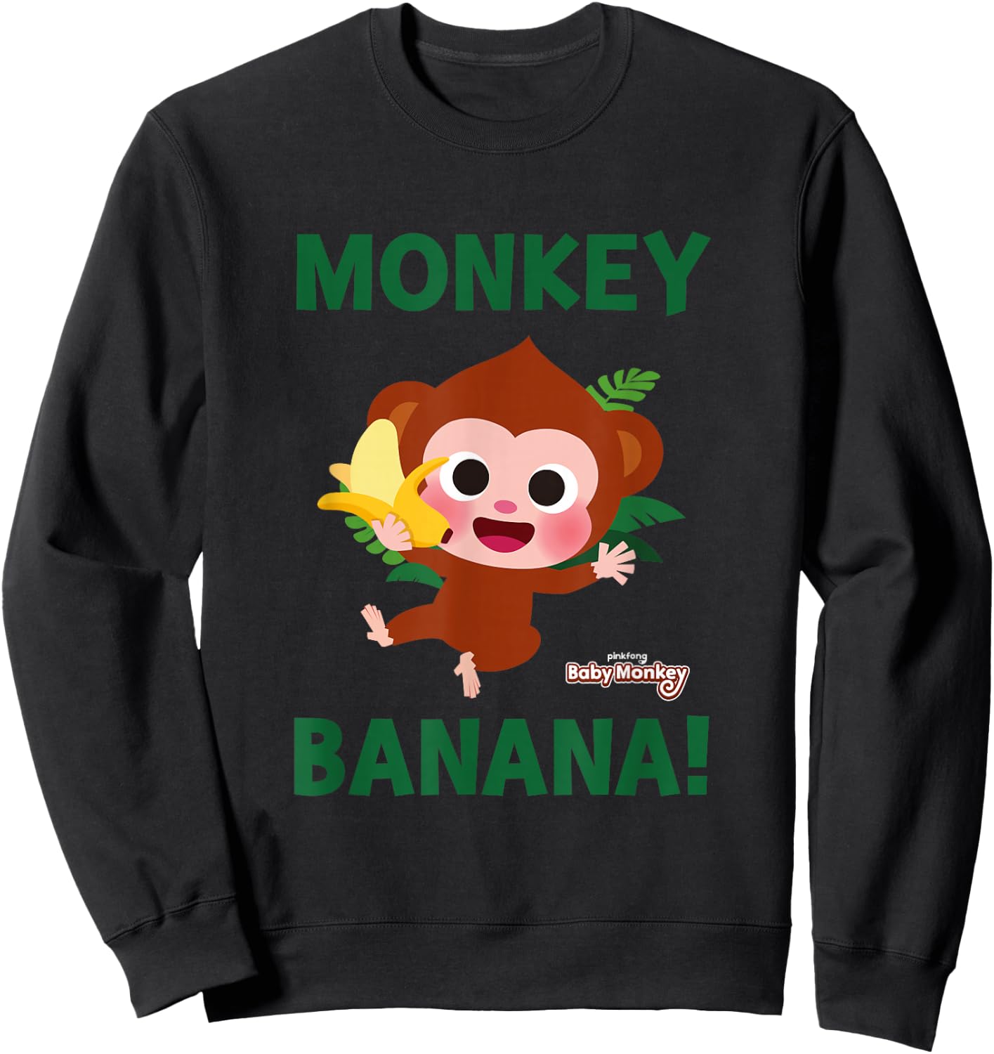 Pinkfong Monkey Banana! Official Sweatshirt - Sweatshirt | Black