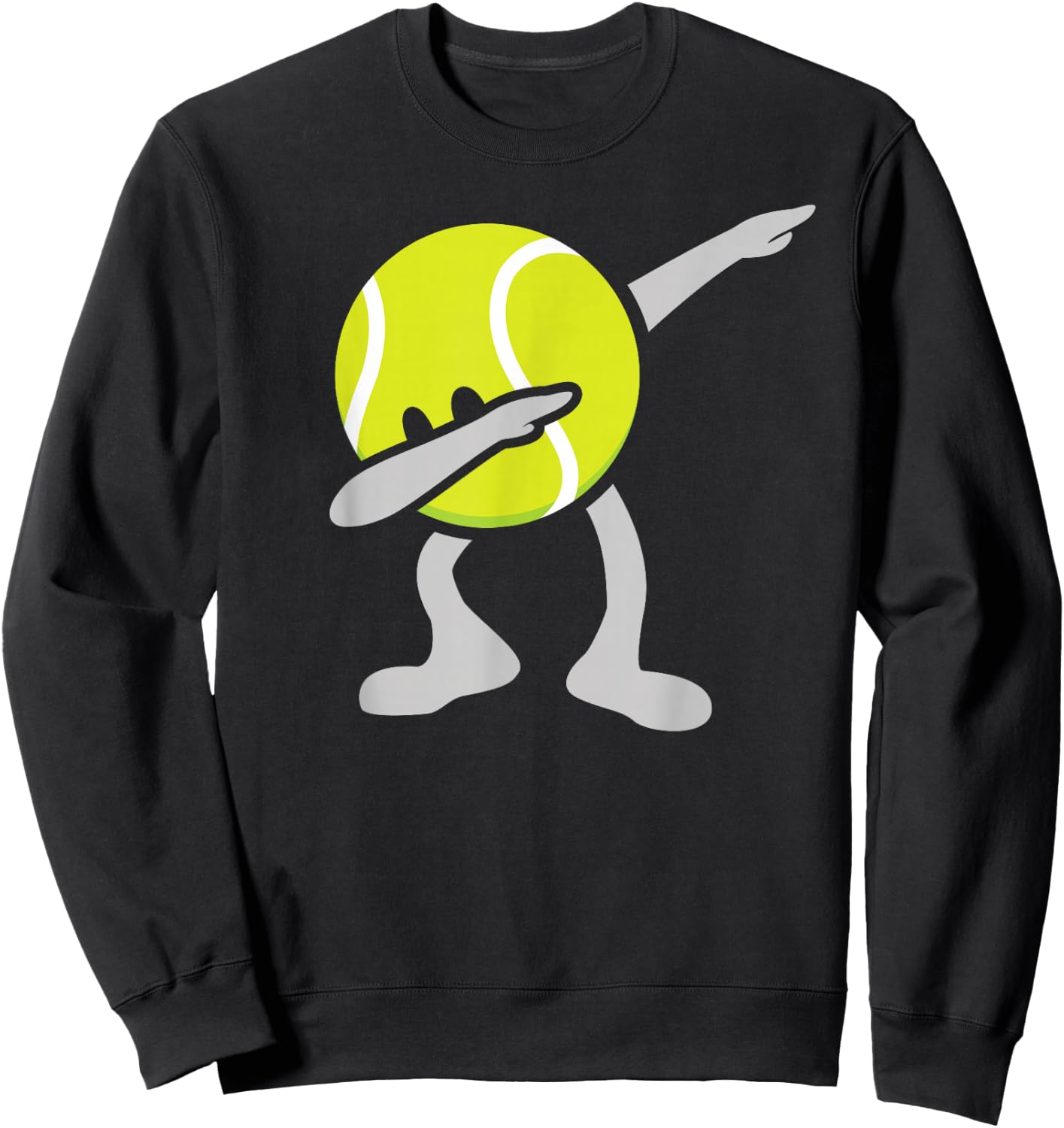 Funny Dabbing Tennis Ball Sweatshirt - Sweatshirt | Black