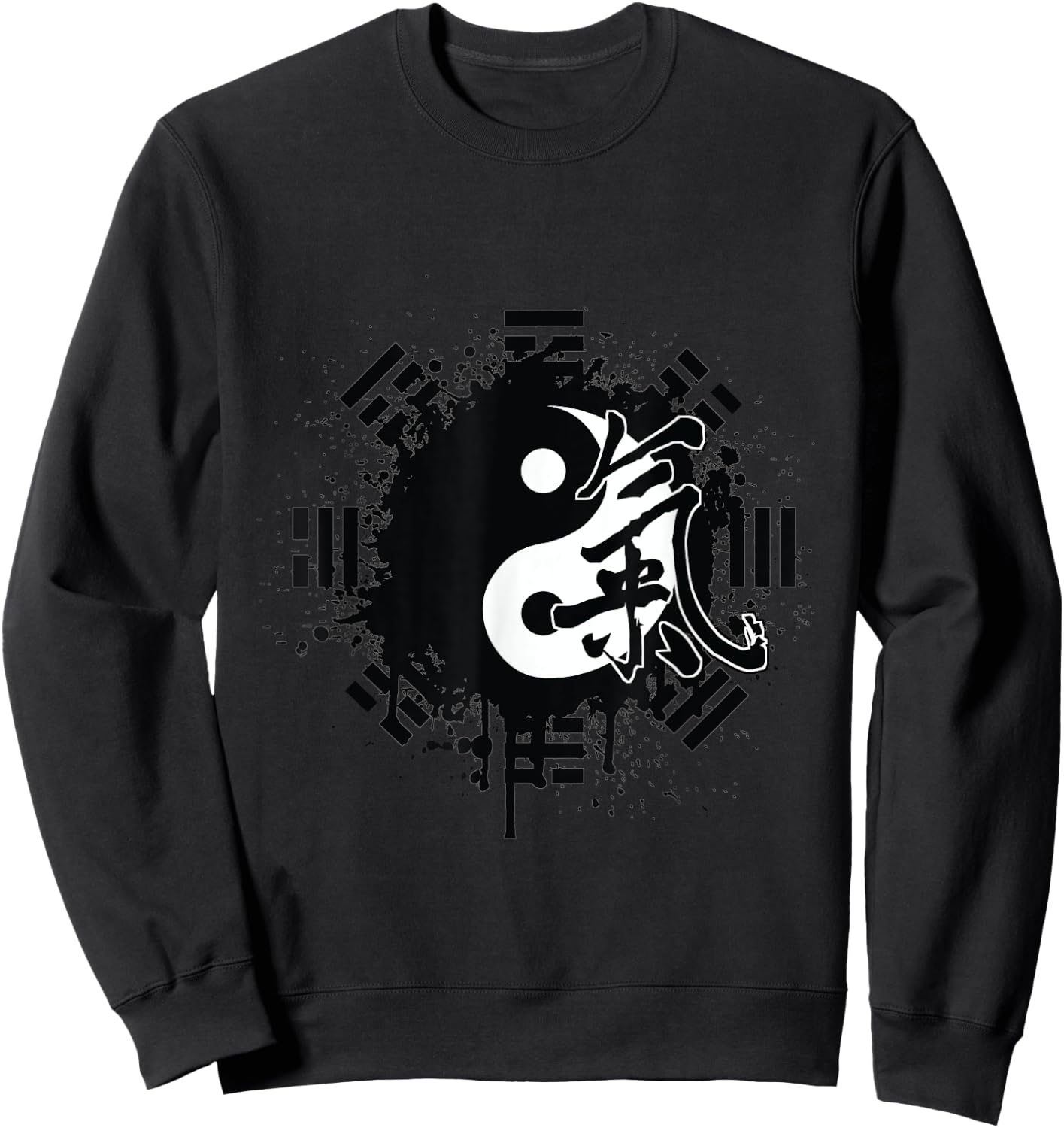 Ying Yang Chinese Yin Tai Chi Feng Shui Bagua Sweatshirt - Sweatshirt | Black