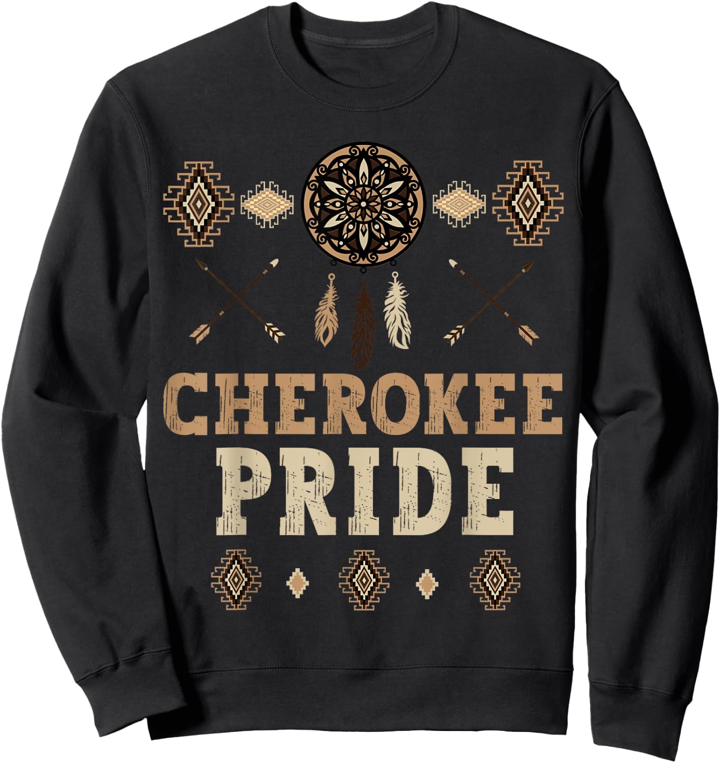 Cherokee Pride Native American Month Heritage Indigenous Sweatshirt - Sweatshirt | Black