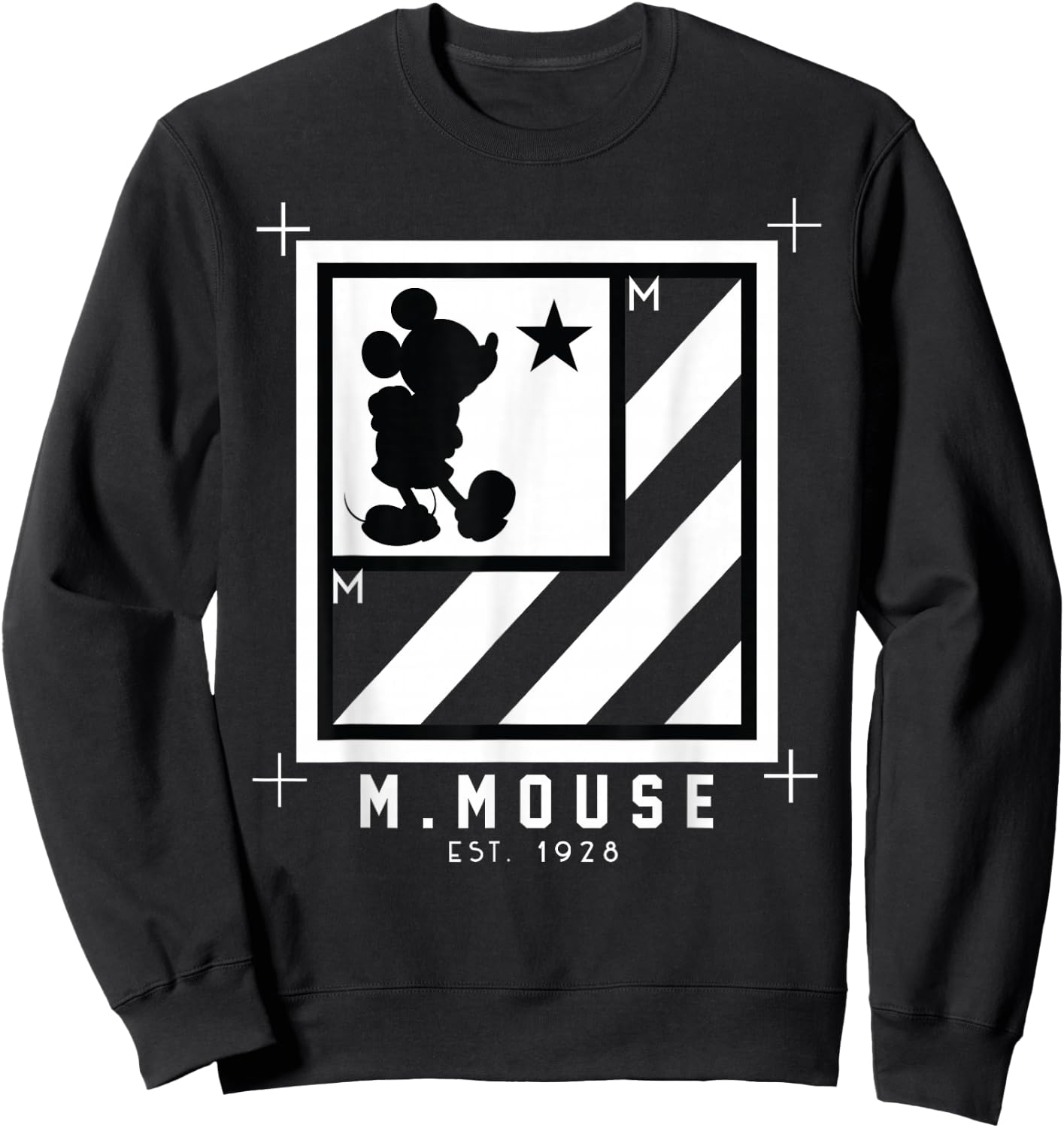 Disney - Mickey Mouse Box with stripes Sweatshirt - Sweatshirt | Black