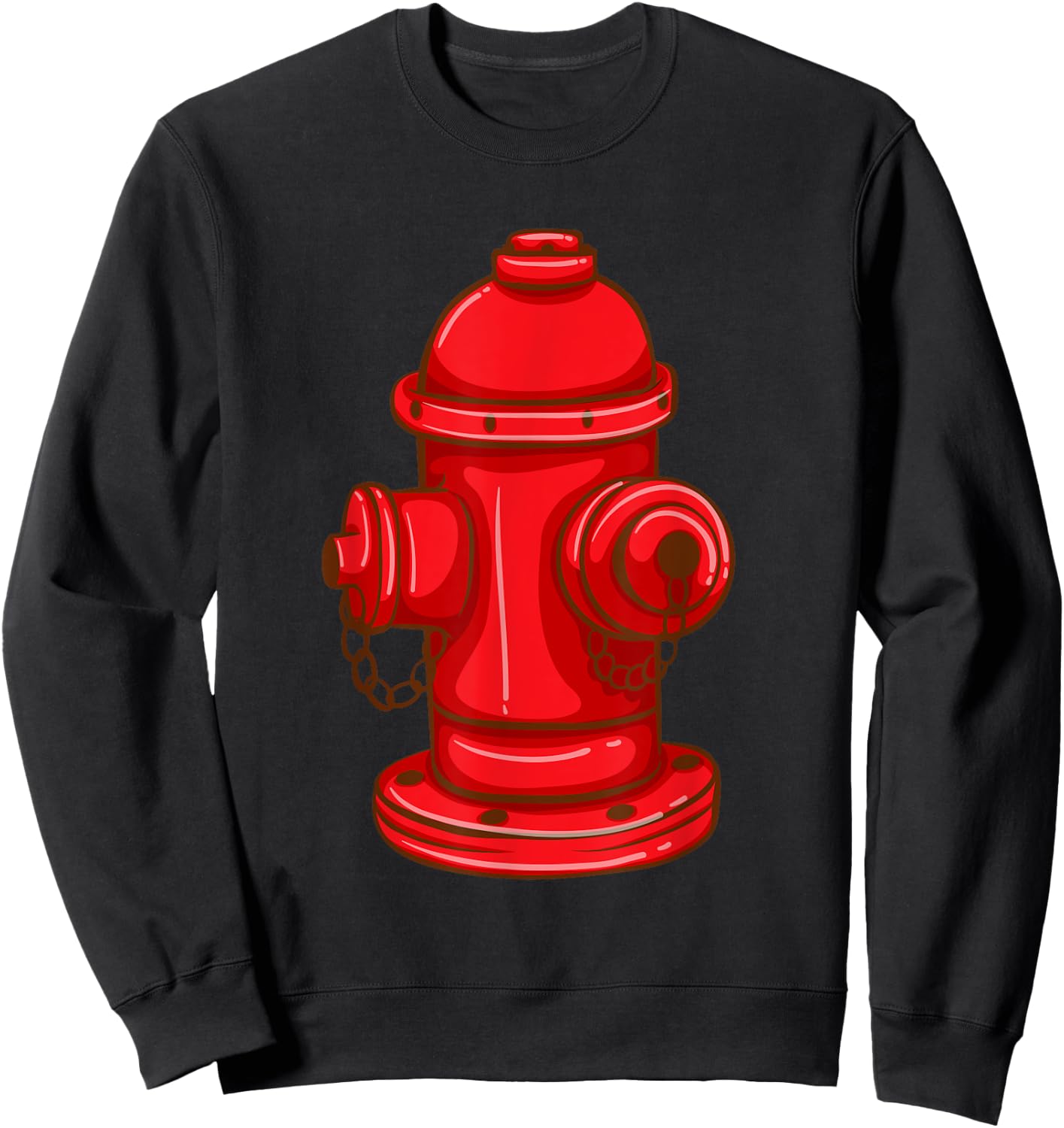 Fire Hydrant Shirt Funny Firefighter Firetruck Water Hose Sweatshirt - Sweatshirt | Black