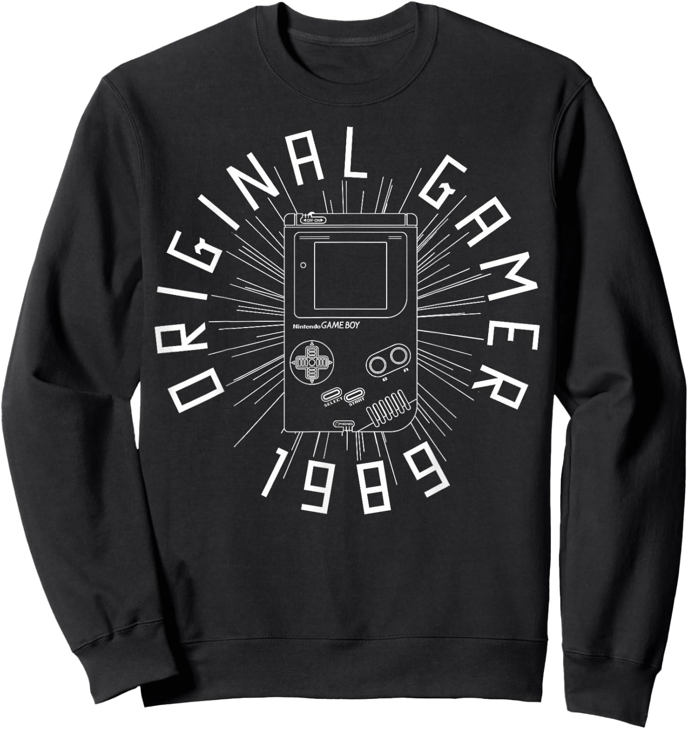 Nintendo Gameboy Original Gamer '89 Graphic Sweatshirt - Sweatshirt | Black