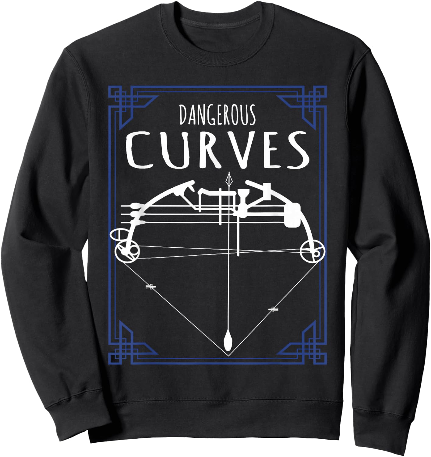 Arrow and bow design just like archery, Ok Archer Sweatshirt - Sweatshirt | Black