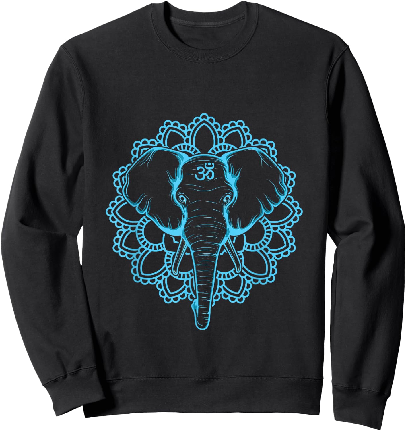 Om Ganesha Elephant Sweatshirt - Sweatshirt | Black