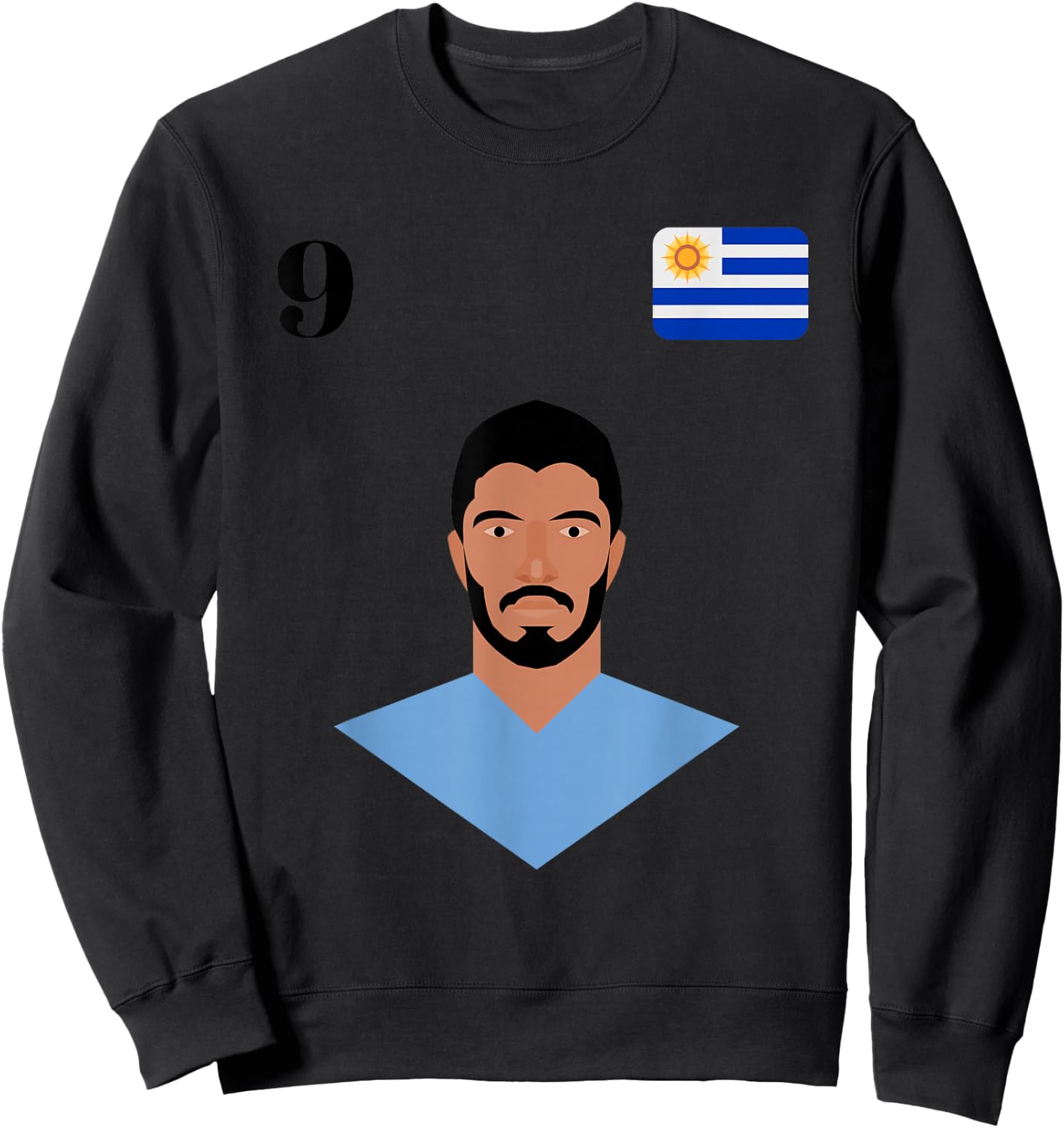 Uruguay Foot Jersey Shirt 2018 Suarez World Soccer Men Women Sweatshirt - Sweatshirt | Black
