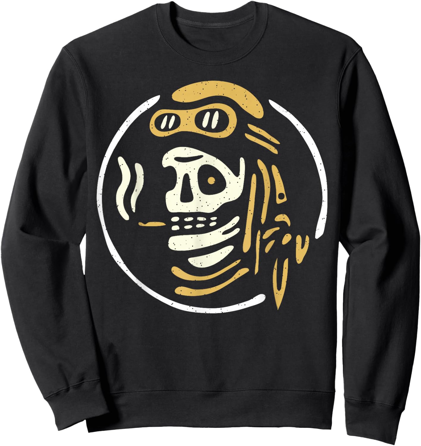 Vintage Biker Ghost Pilot - Tattoo Flash Rider Skull Sweatshirt - Sweatshirt | Black