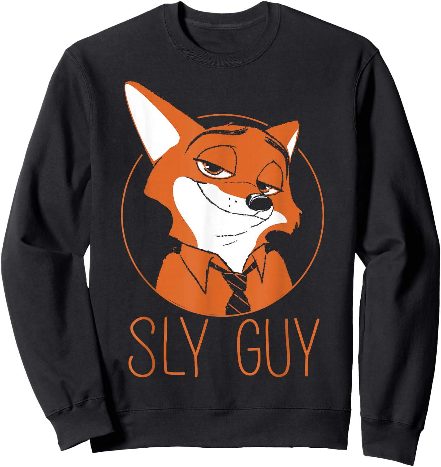 Disney Zootopia Nick Wilde Sly Guy Fox Sweatshirt - Sweatshirt | Black