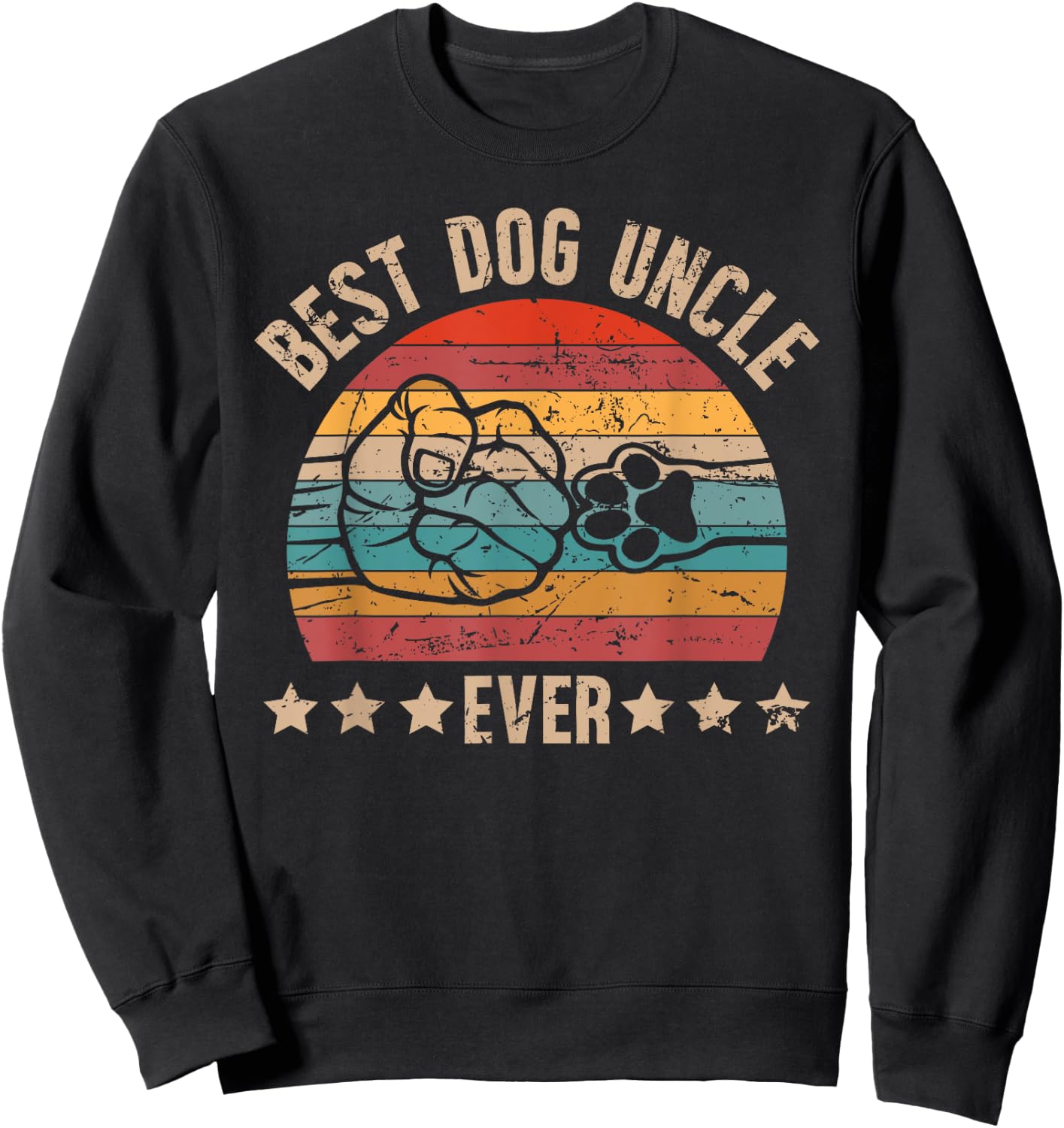 Best Dog Uncle Ever Dog Lover Uncle Dog Sweatshirt - Sweatshirt | Black