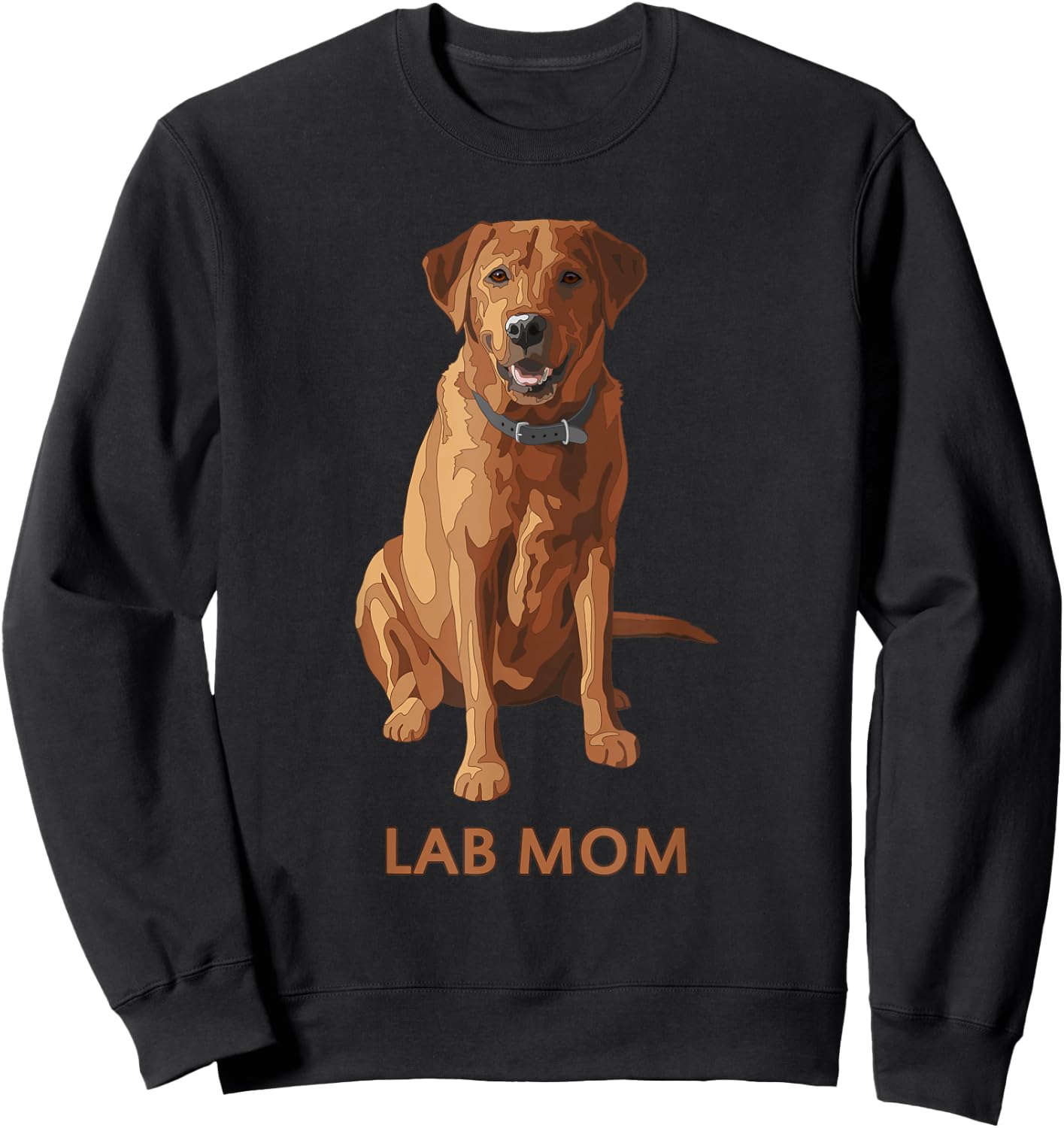 Lab Mom Fox Red Labrador Retriever Dog Lover Gift Sweatshirt - Sweatshirt | Black
