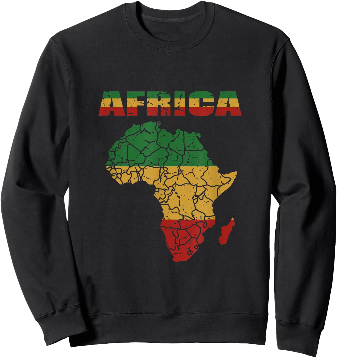 African Continent Africa Afro Reggae Flag Sweatshirt - Sweatshirt | Black