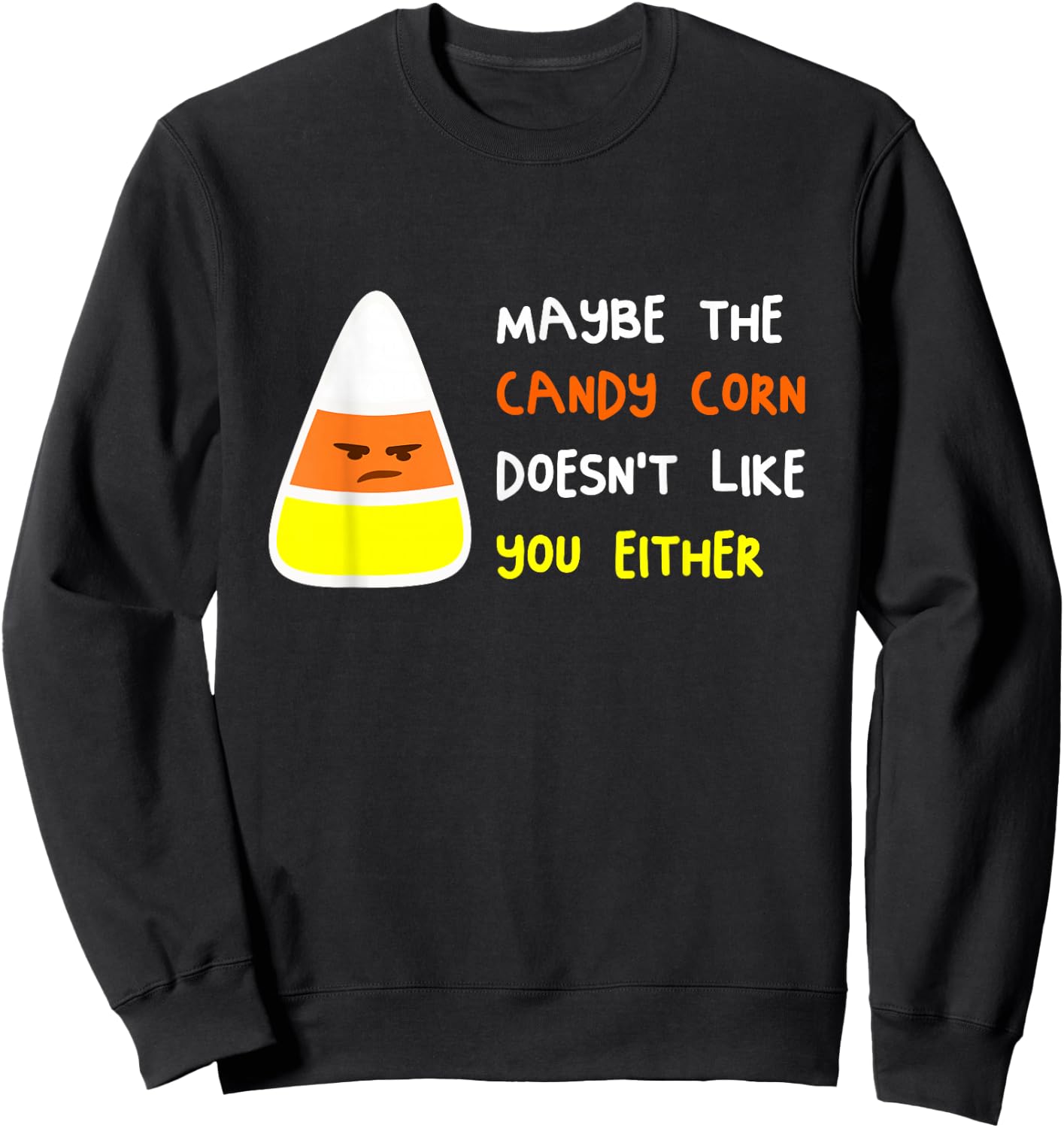 Halloween Costume Team Candy Corn Sweatshirt - Sweatshirt | Black