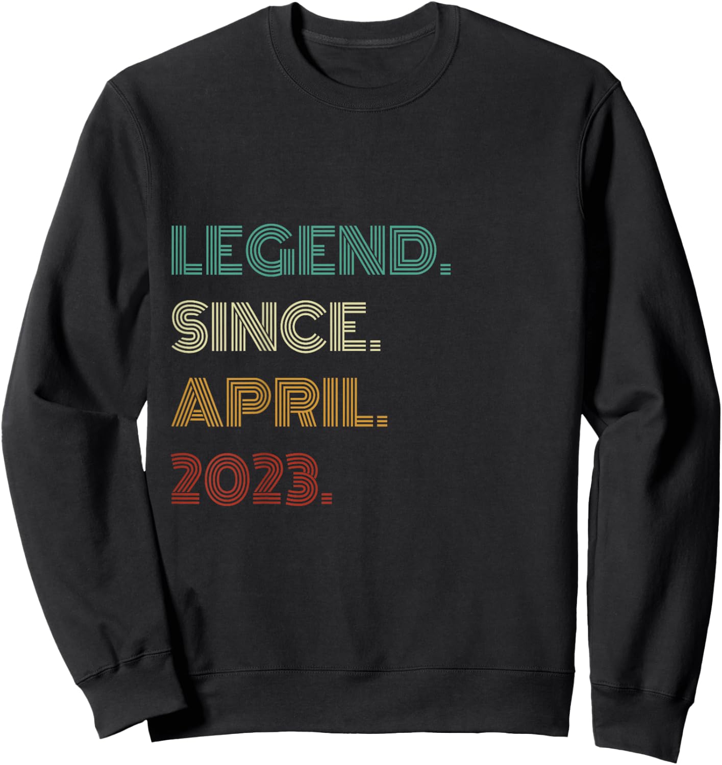 3 Years Old Legend Since April 2023 3rd Birthday Sweatshirt - Sweatshirt | Black