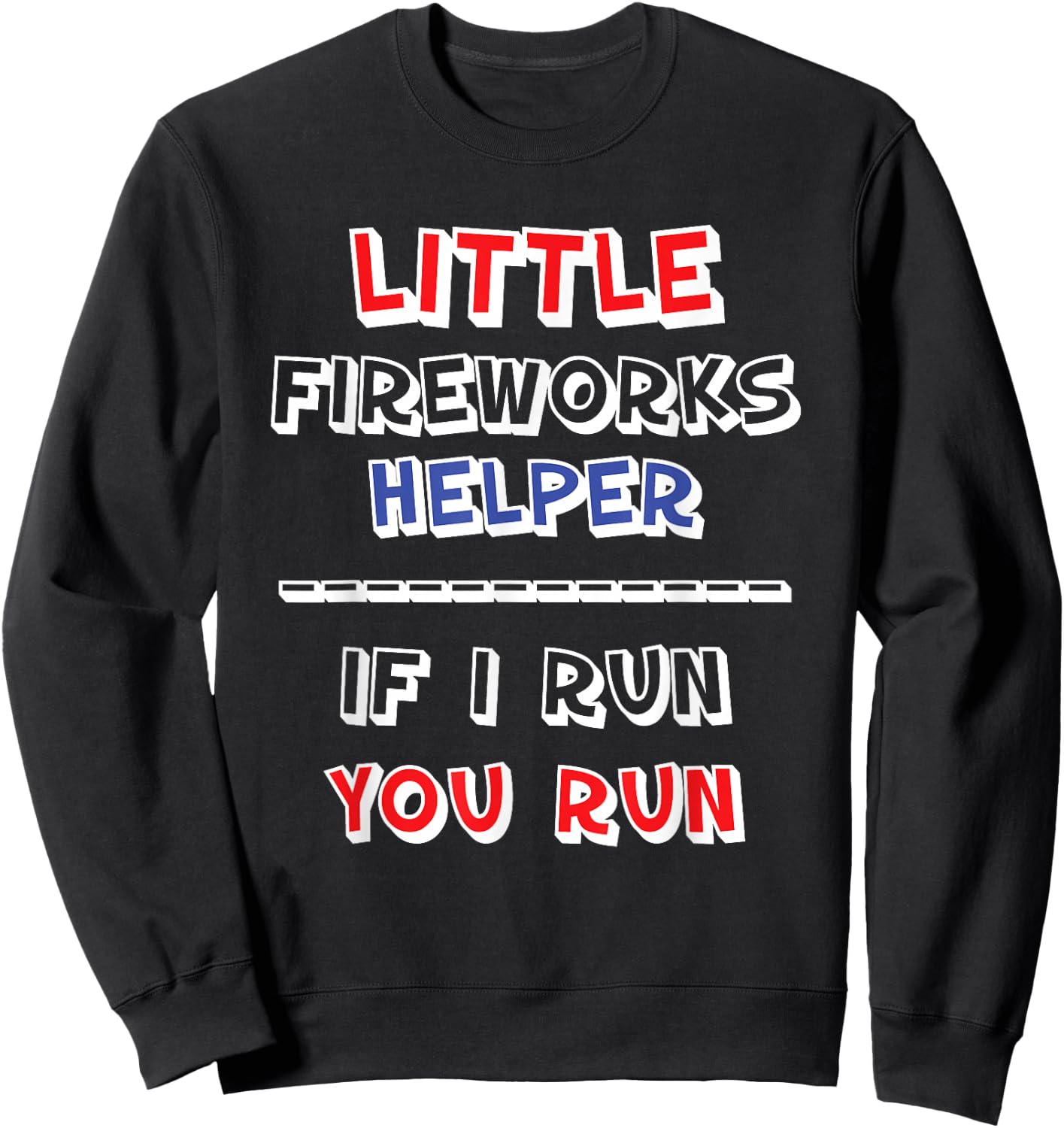 Little Fireworks Helper Expert Sweatshirt - Sweatshirt | Black