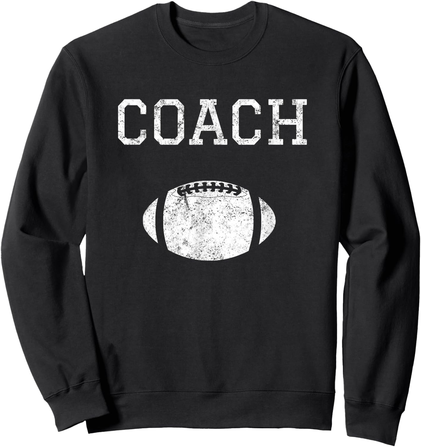 Vintage Football Coach Graphic Novelty Sweatshirt - Sweatshirt | Black