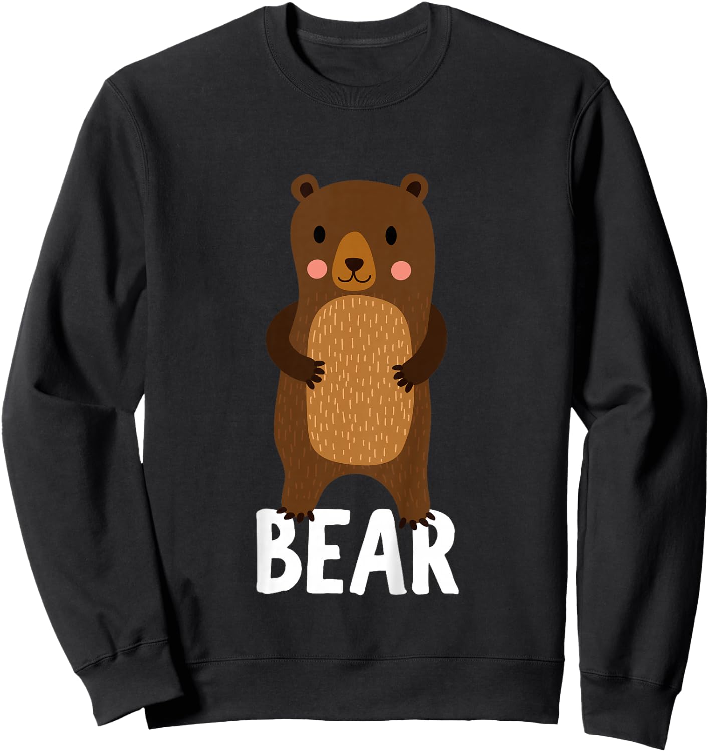 Kids Bear Shirt for Boys Or Girls | Cute Bear Gift Sweatshirt - Sweatshirt | Black