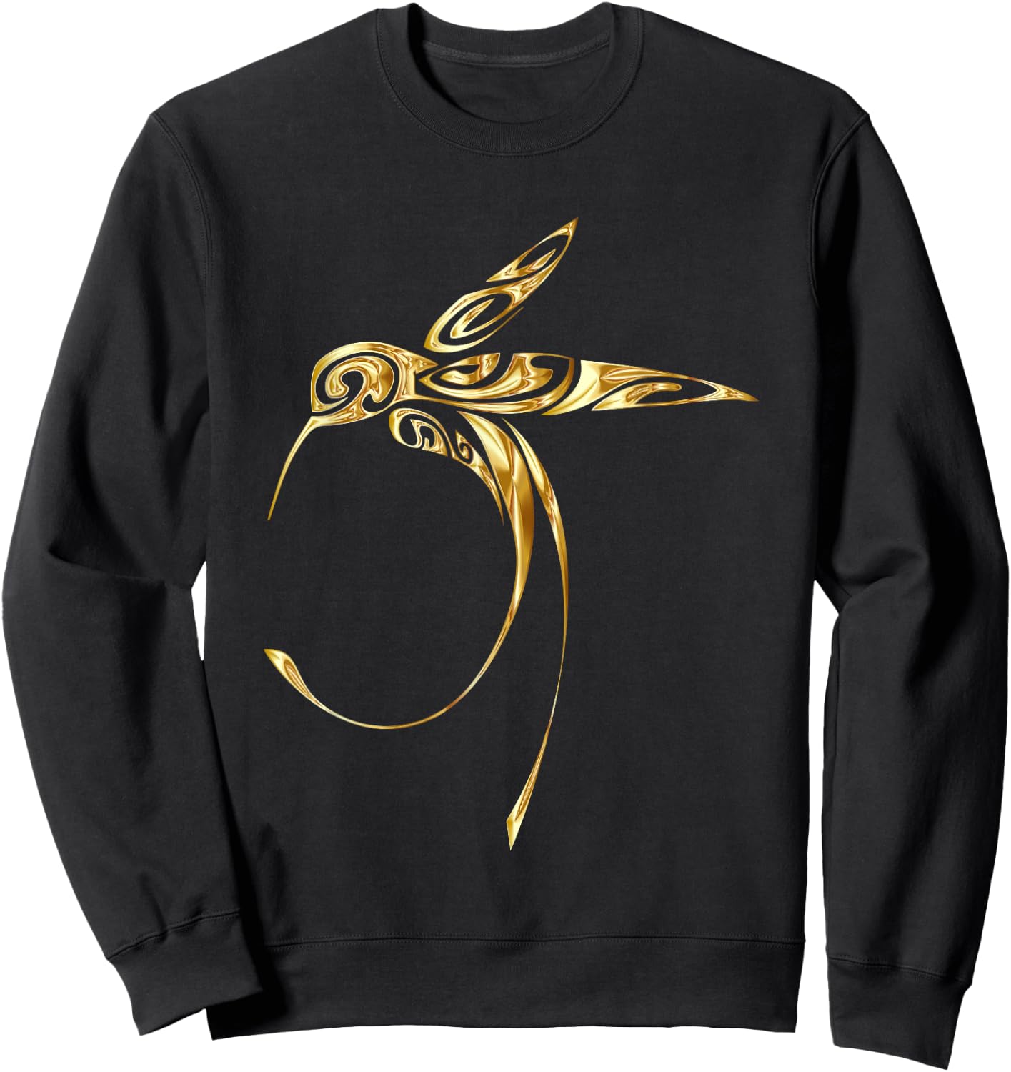 Gold Hummingbird Bird Animal Trochilidae Sweatshirt - Sweatshirt | Black