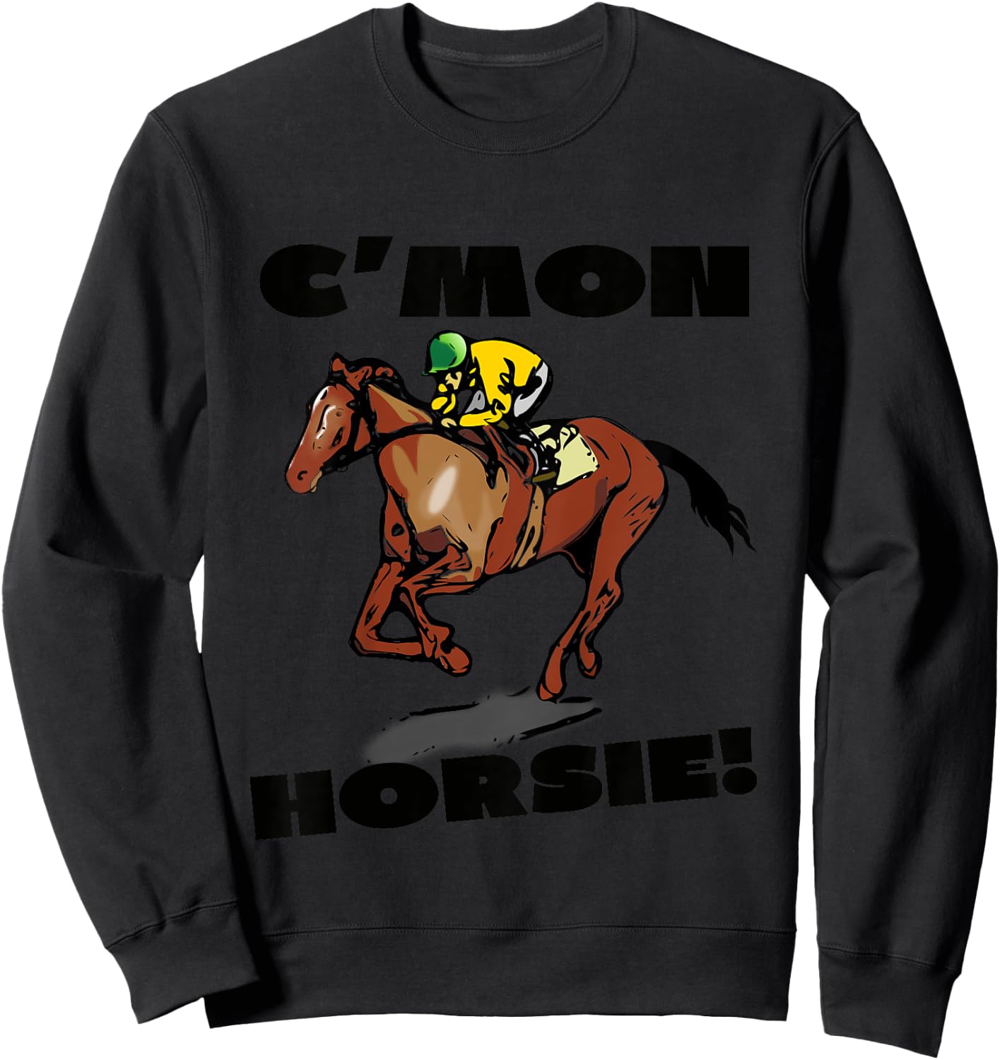 Horse Racing Races Track Boys Girls Youth Child Sweatshirt - Sweatshirt | Black