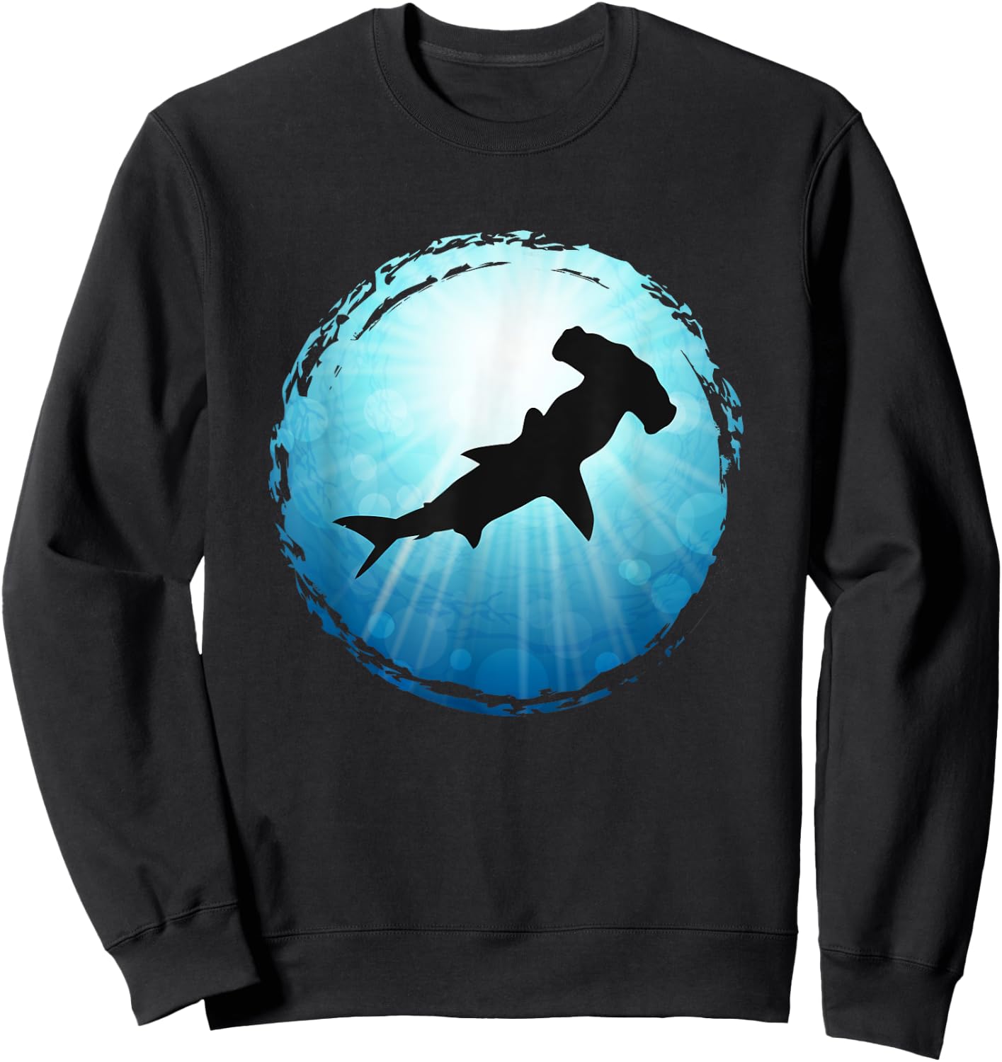 Hammerhead Shark blue Ocean Scuba Diving Freediving Sweatshirt - Sweatshirt | Black