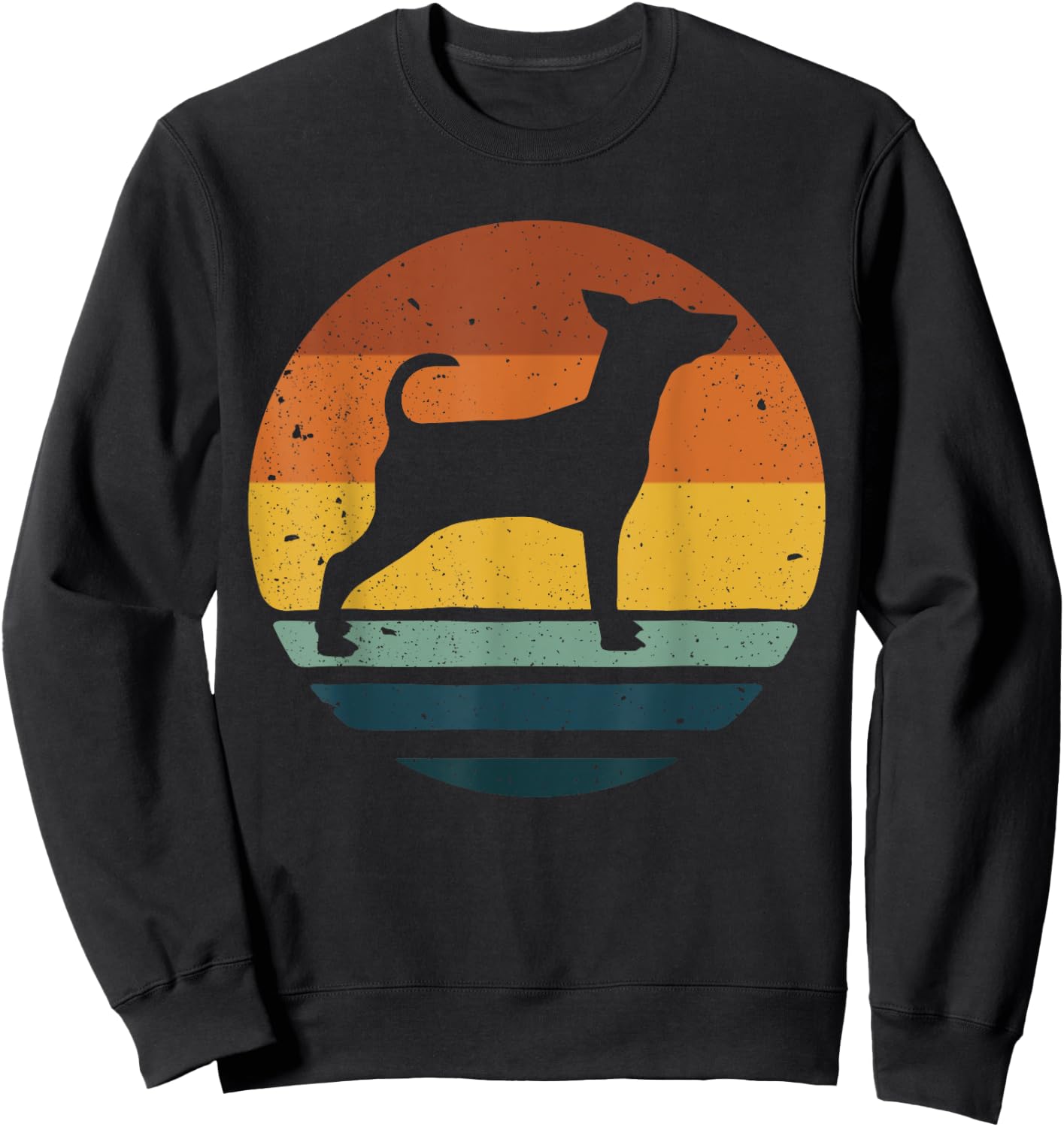 Miniature Pinscher Min Pin Vintage Retro Dog Mom Dad Women Kids Sweatshirt - Sweatshirt | Black