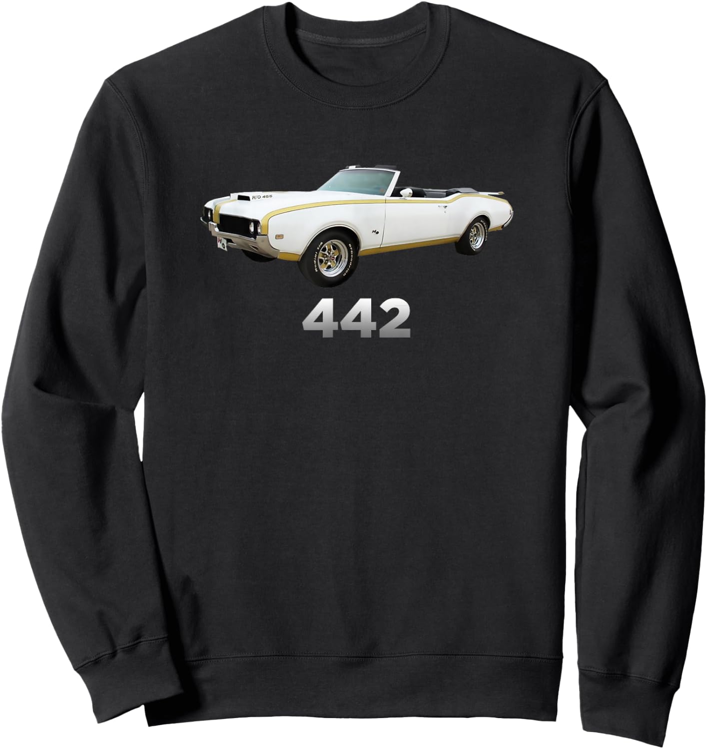 442 Oldsmobile Cutlass Classic Car Show 1970 1971 1972 Sweatshirt - Sweatshirt | Black