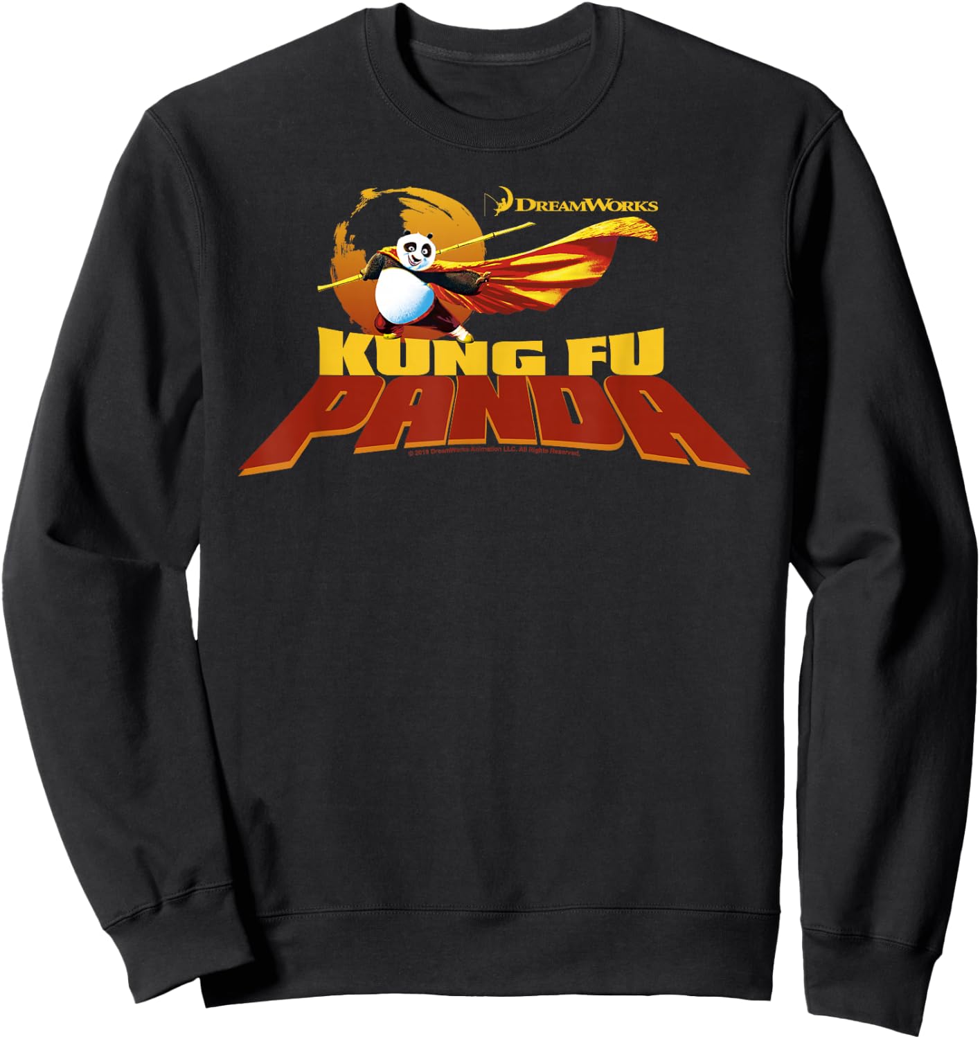 Kung Fu Panda Po Action Pose Movie Logo Sweatshirt - Sweatshirt | Black