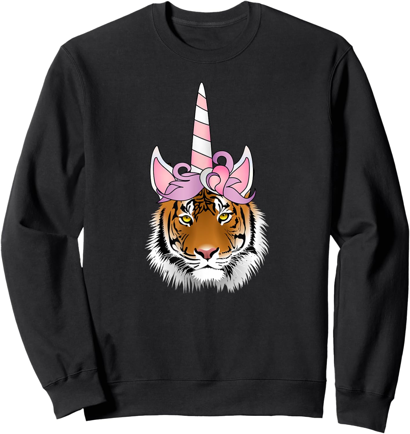 Unicorn Tiger Lover , Tigercorn Sweatshirt - Sweatshirt | Black