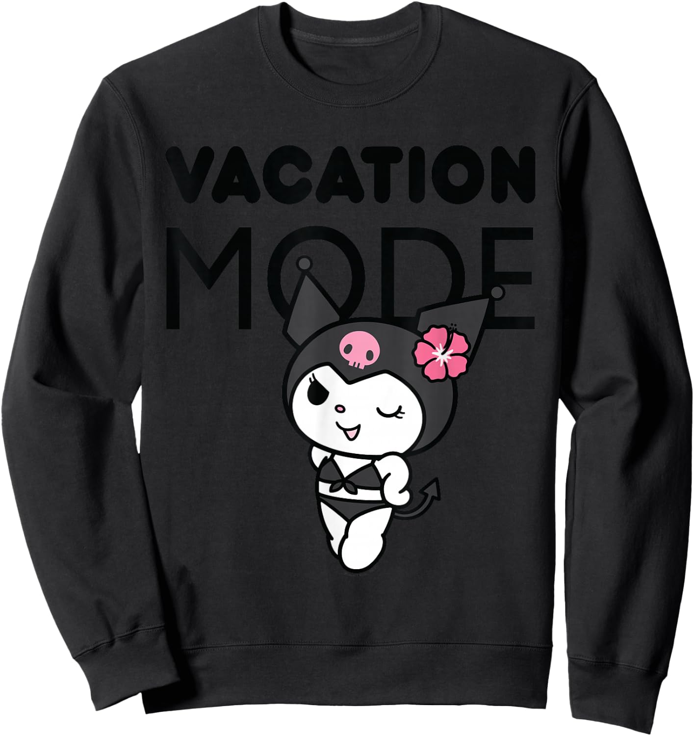 Kuromi Vacation Mode Sweatshirt - Sweatshirt | Black