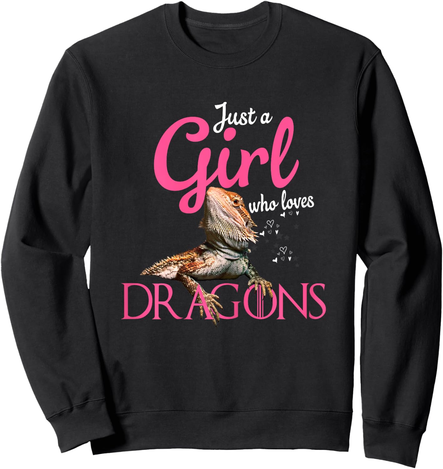 Bearded Dragon shirt - Just a girl who loves bearded dragon Sweatshirt - Sweatshirt | Black