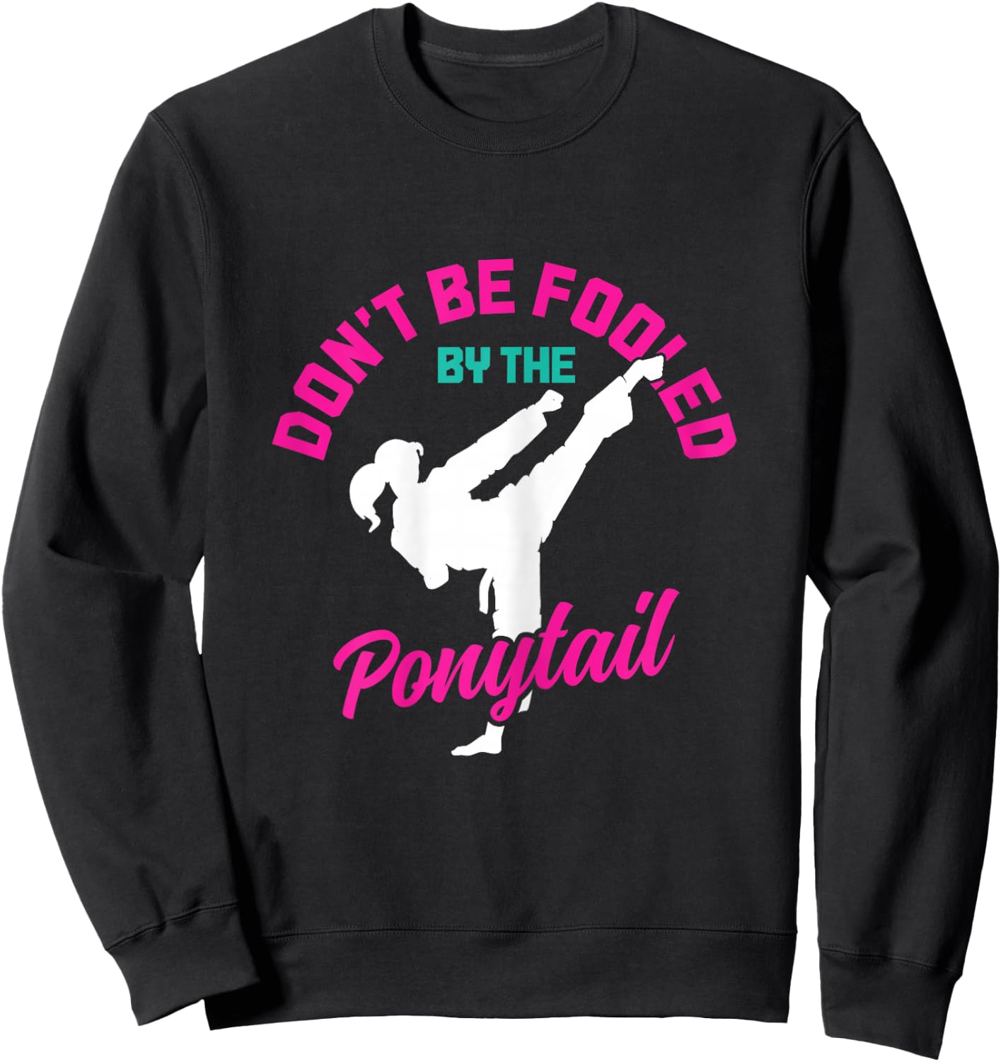 Taekwondo Girl Karate Martial Arts Fighting MMA Sweatshirt - Sweatshirt | Black