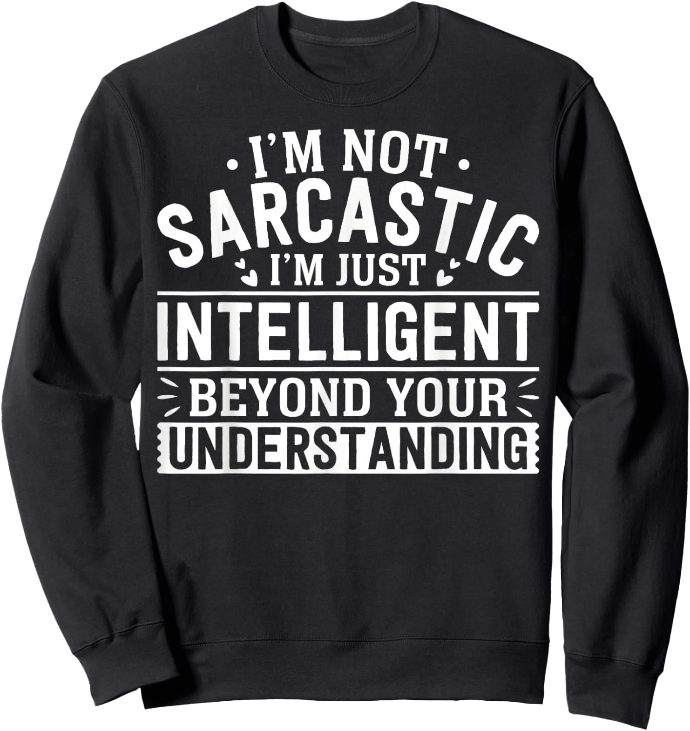 Adults Black Medium Modern Humorous Sweatshirt - Sweatshirt | Black