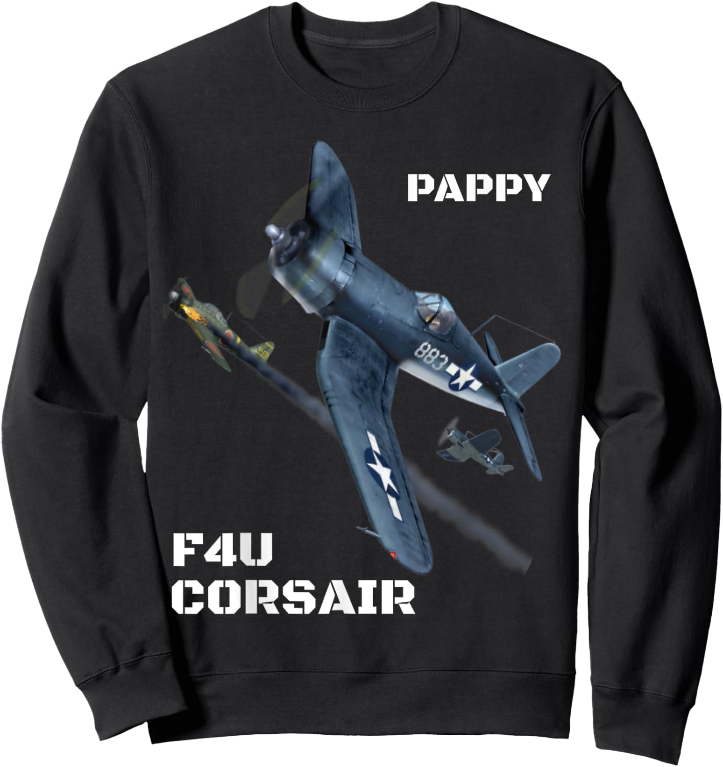 A great F4U Corsair fighter plane, Aviation . Sweatshirt - Sweatshirt | Black