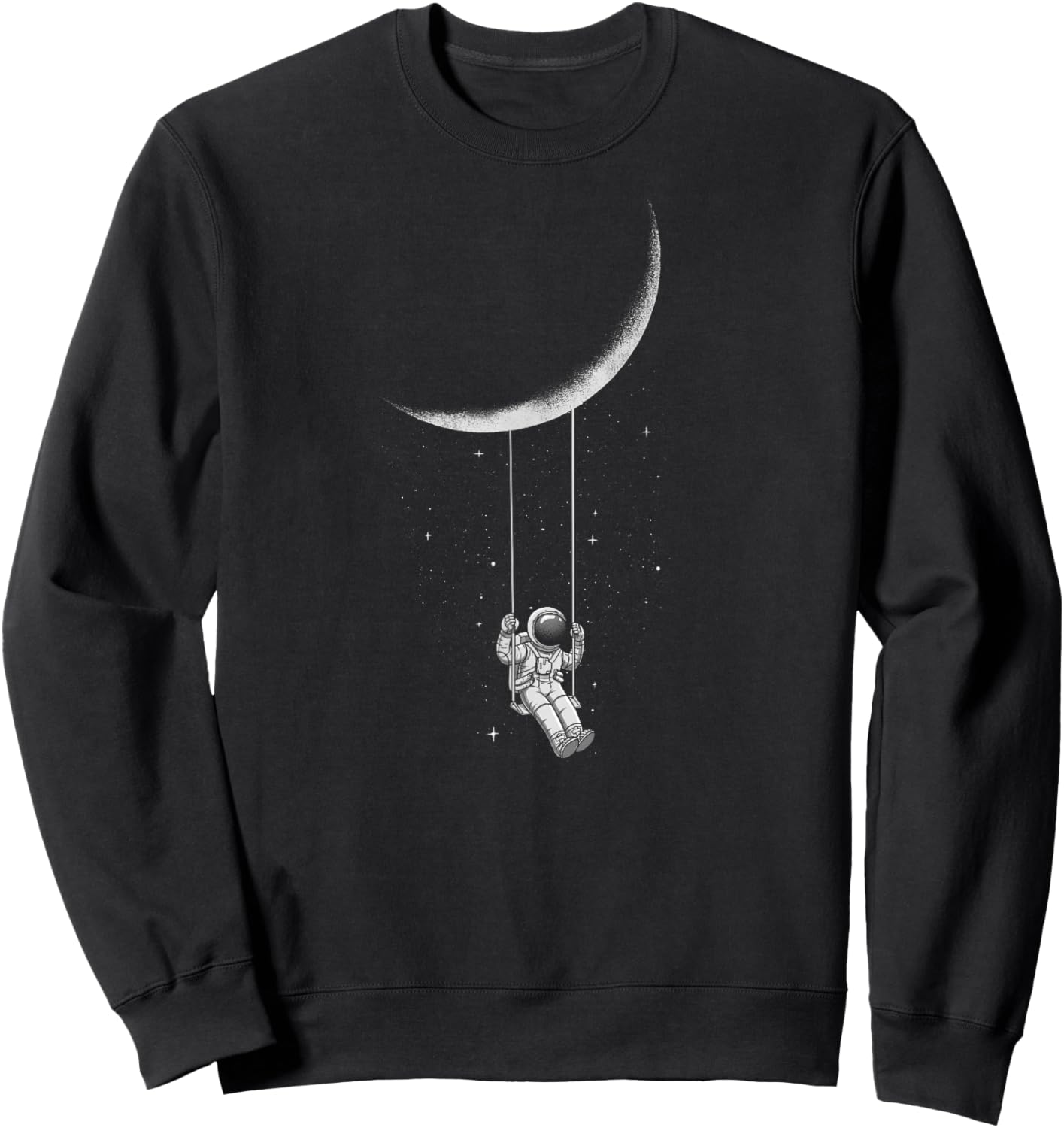Threadless Digital Carbine Moon Swing Graphic Sweatshirt - Sweatshirt | Black