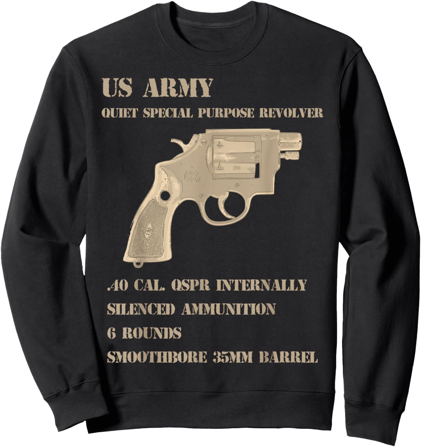 QSPR tunnel rats vietnam era revolver Sweatshirt - Sweatshirt | Black