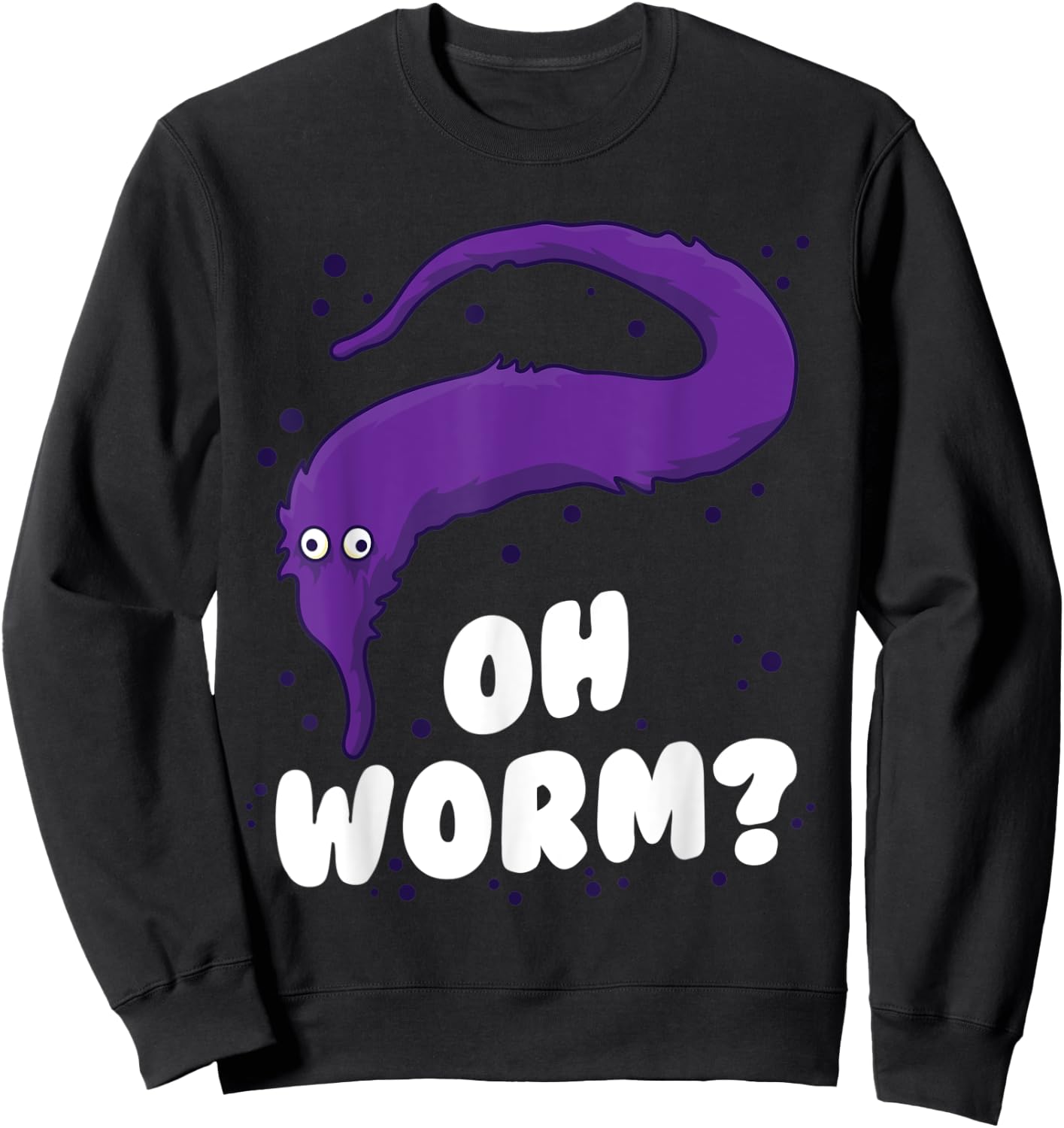Magic Fuzzy Wiggly Worm on a String Toy Meme Girls Women Sweatshirt - Sweatshirt | Black