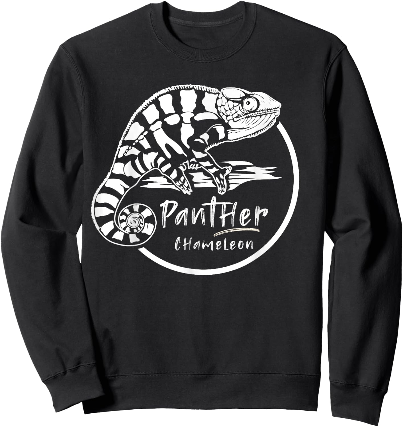 Panther Chameleon Reptile Keepers Lizard Sweatshirt - Sweatshirt | Black