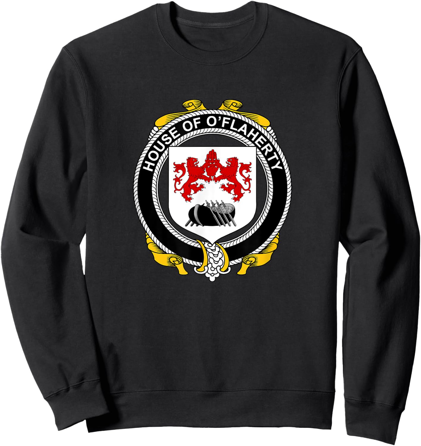 O'Flaherty Coat of Arms - Family Crest Sweatshirt - Sweatshirt | Black