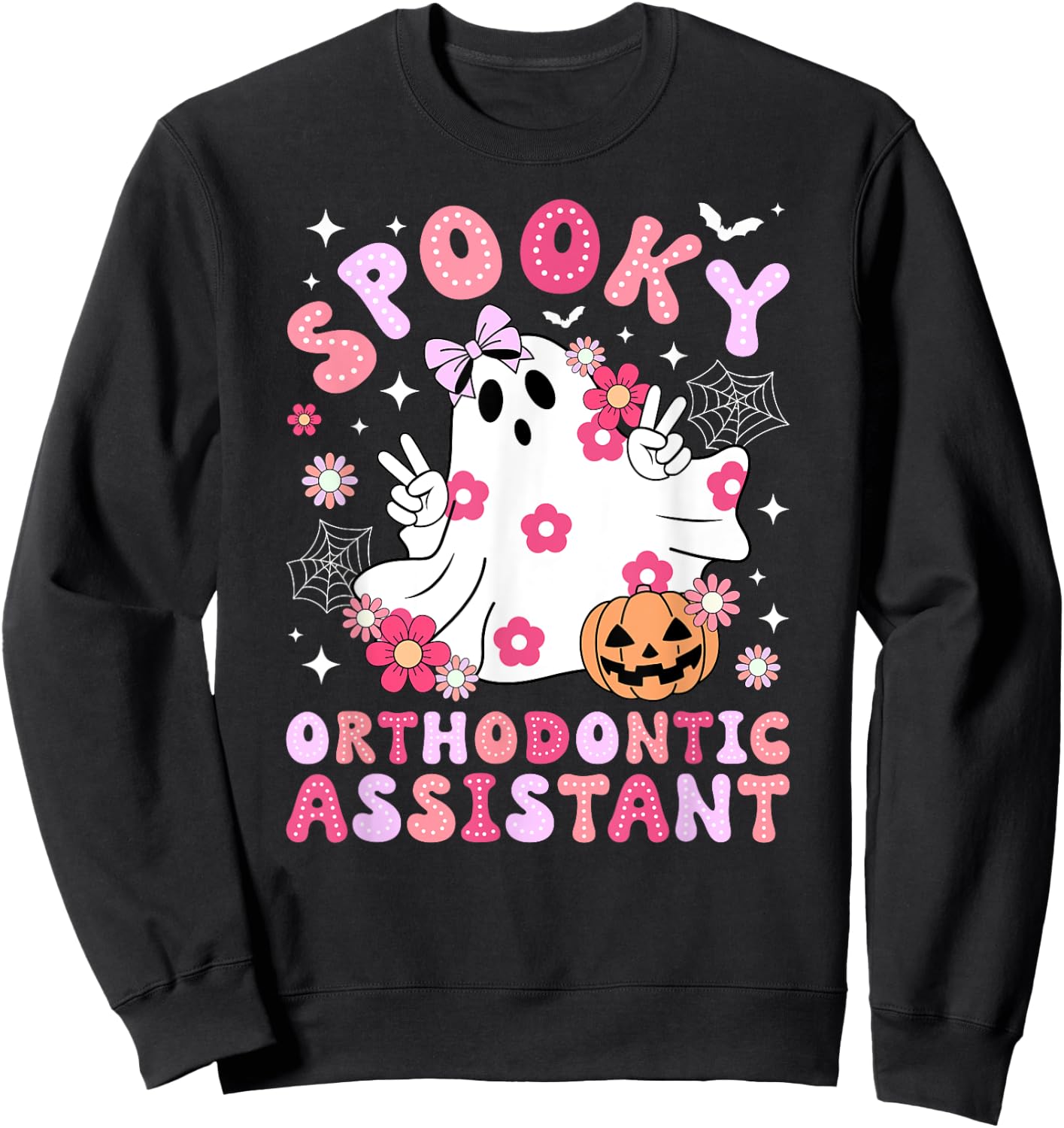 Spooky Orthodontic Assistant Halloween Orthodontic Assistant Sweatshirt - Sweatshirt | Black